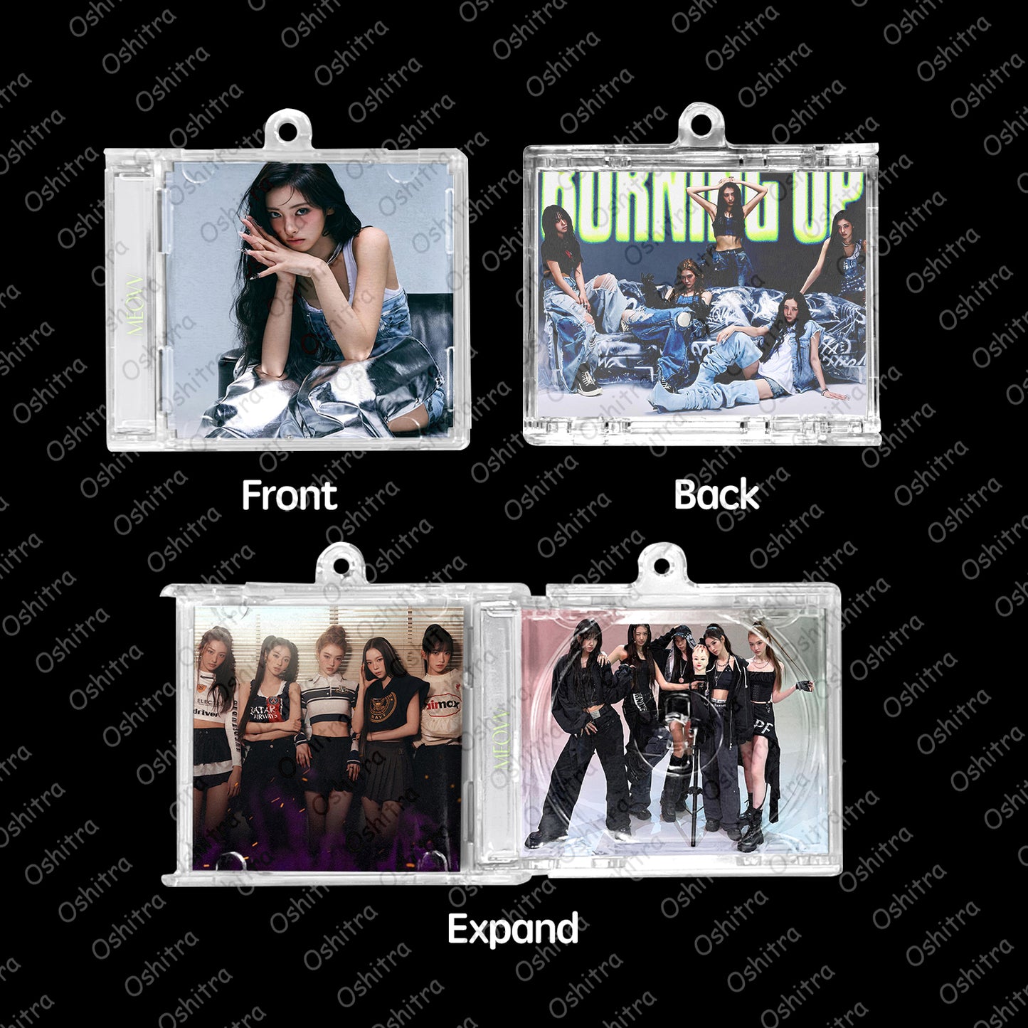 MEOVV「Burning Up」Mini Album NFCミニアルバムキーホルダー スマホタッチで音楽再生 推し活グッズ