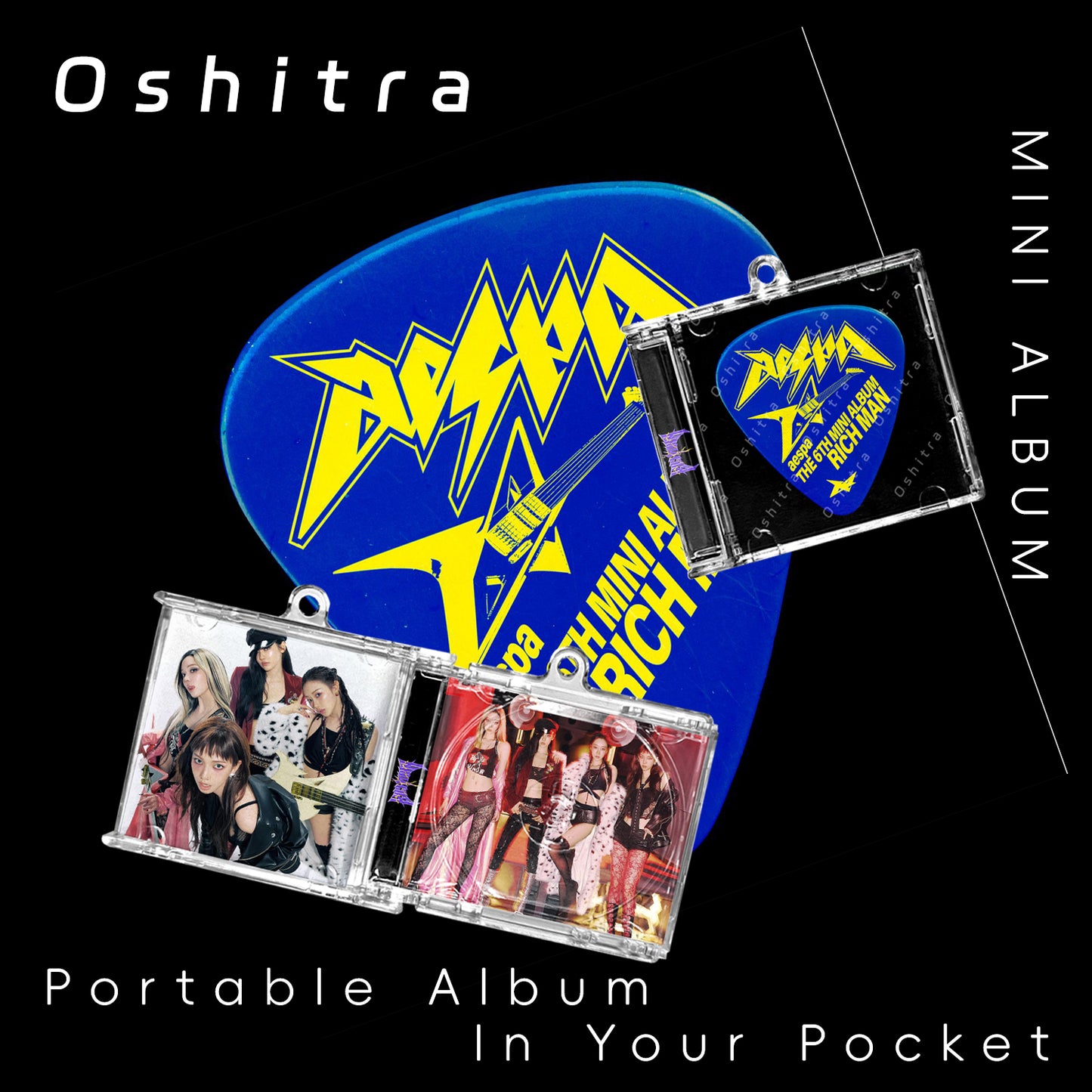 Aespa「Rich Man」Mini Album NFCミニアルバムキーホルダー スマホタッチで音楽再生 推し活グッズ