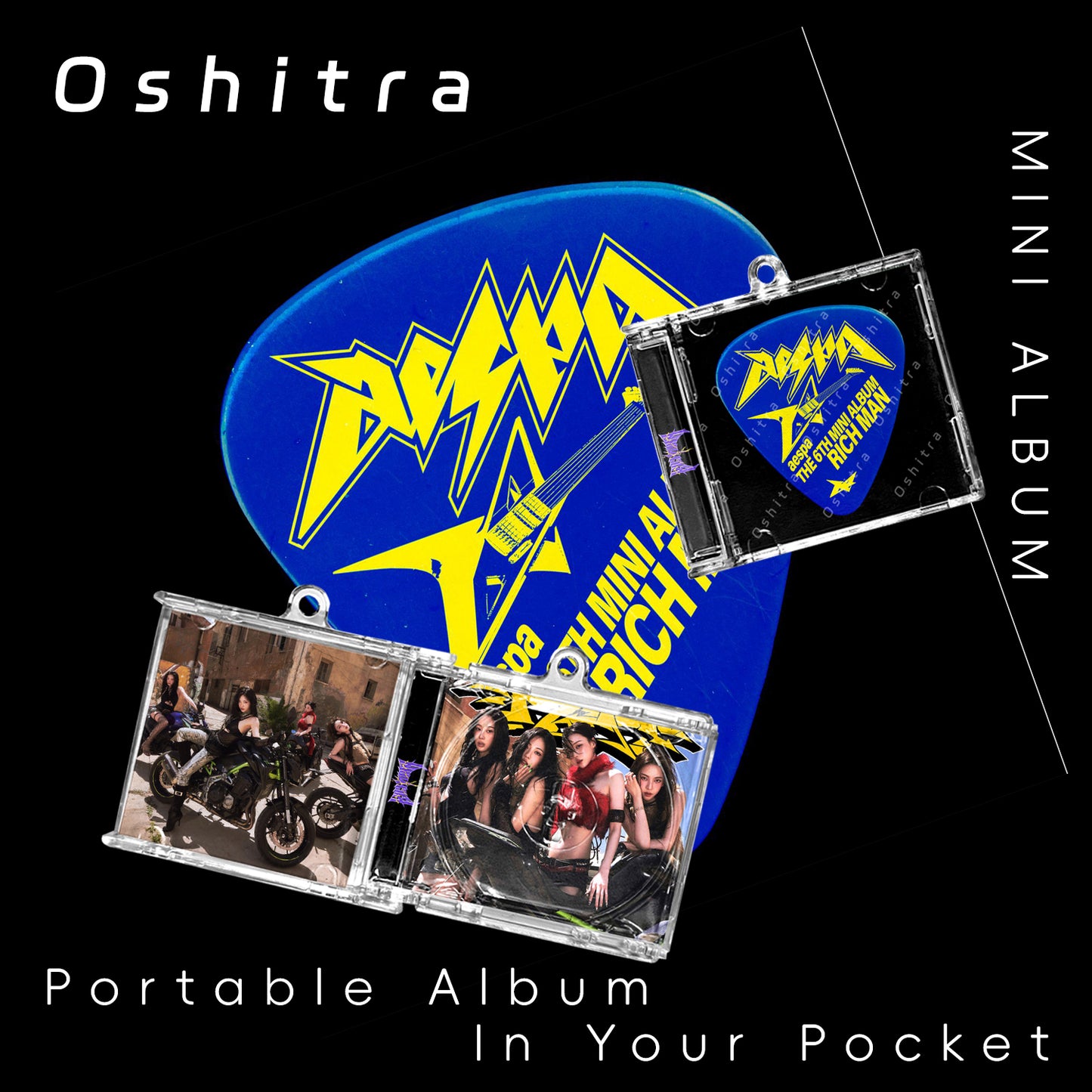 Aespa「Rich Man」Mini Album NFCミニアルバムキーホルダー スマホタッチで音楽再生 推し活グッズ