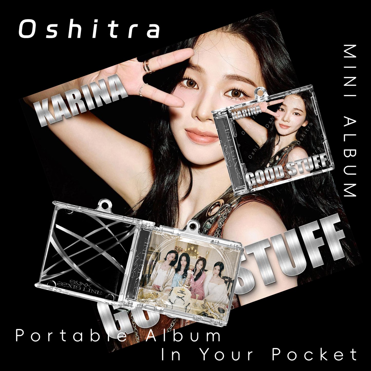 Aespa「Synksolo」Mini Album NFCミニアルバムキーホルダー スマホタッチで音楽再生 推し活グッズ