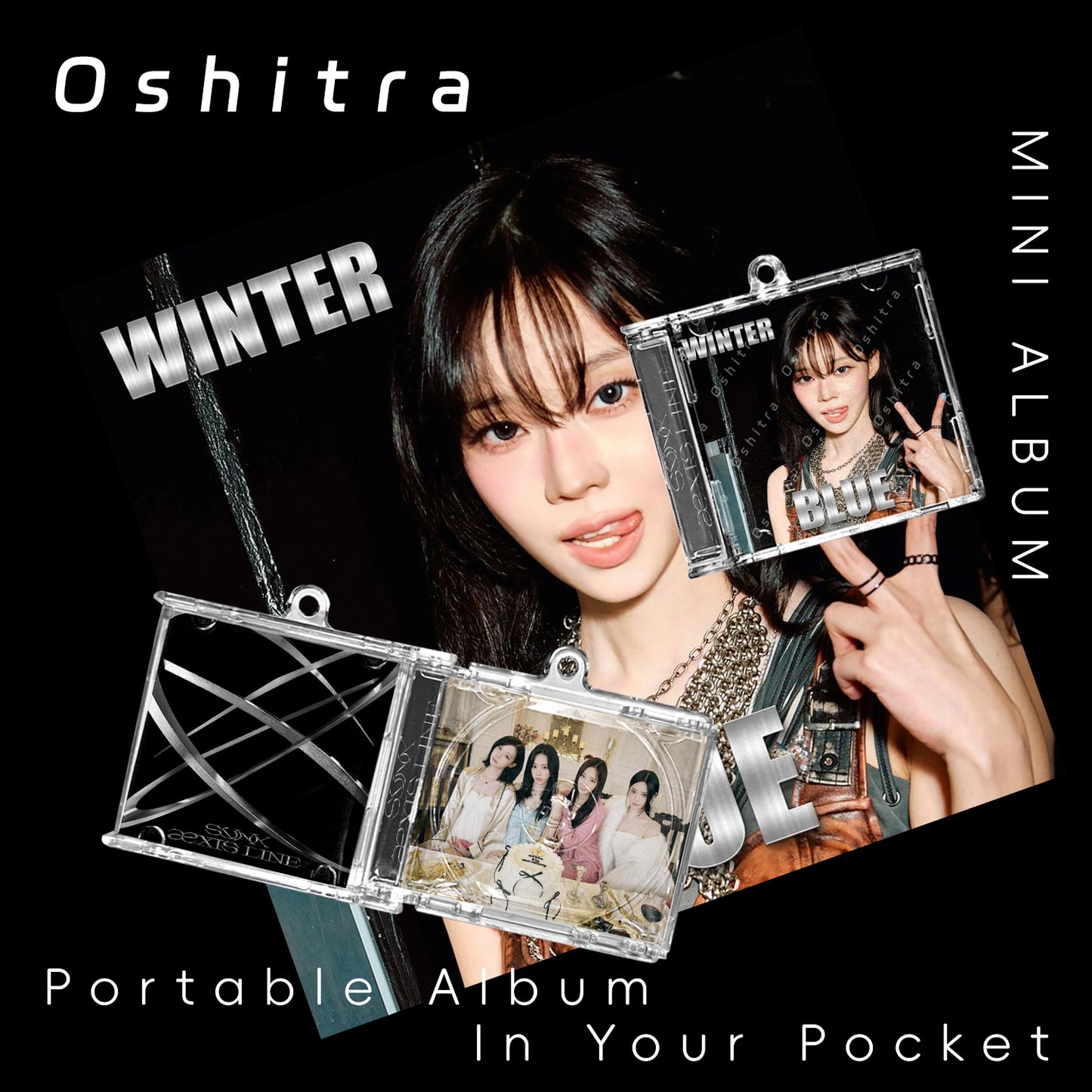Aespa「Synksolo」Mini Album NFCミニアルバムキーホルダー スマホタッチで音楽再生 推し活グッズ