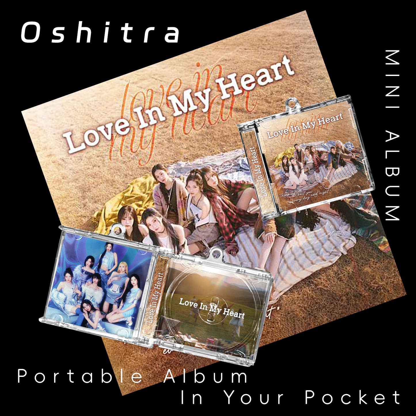 Babymonster「Love In My Heart」Mini Album NFCミニアルバムキーホルダー スマホタッチで音楽再生 推し活グッズ