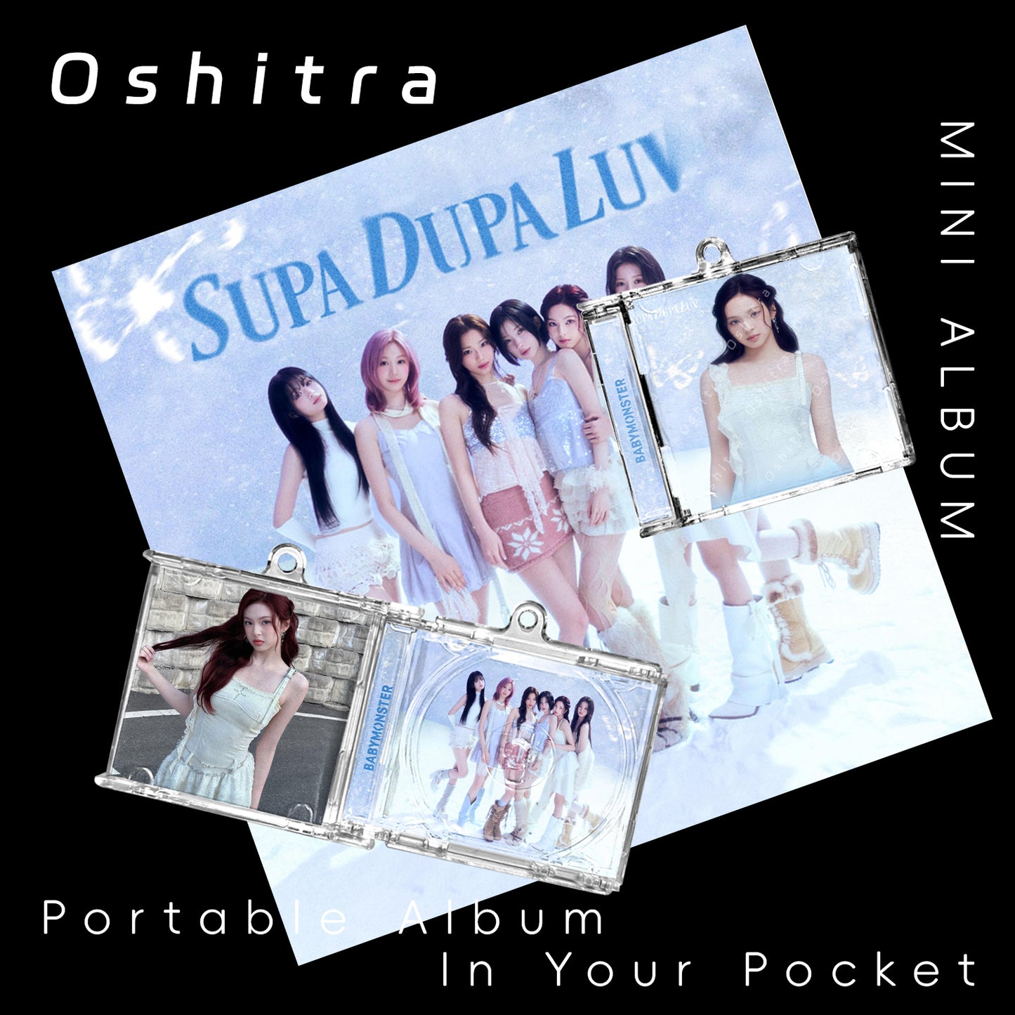 Babymonster「Supa Dupa Luv」Mini Album NFCミニアルバムキーホルダー スマホタッチで音楽再生 推し活グッズ