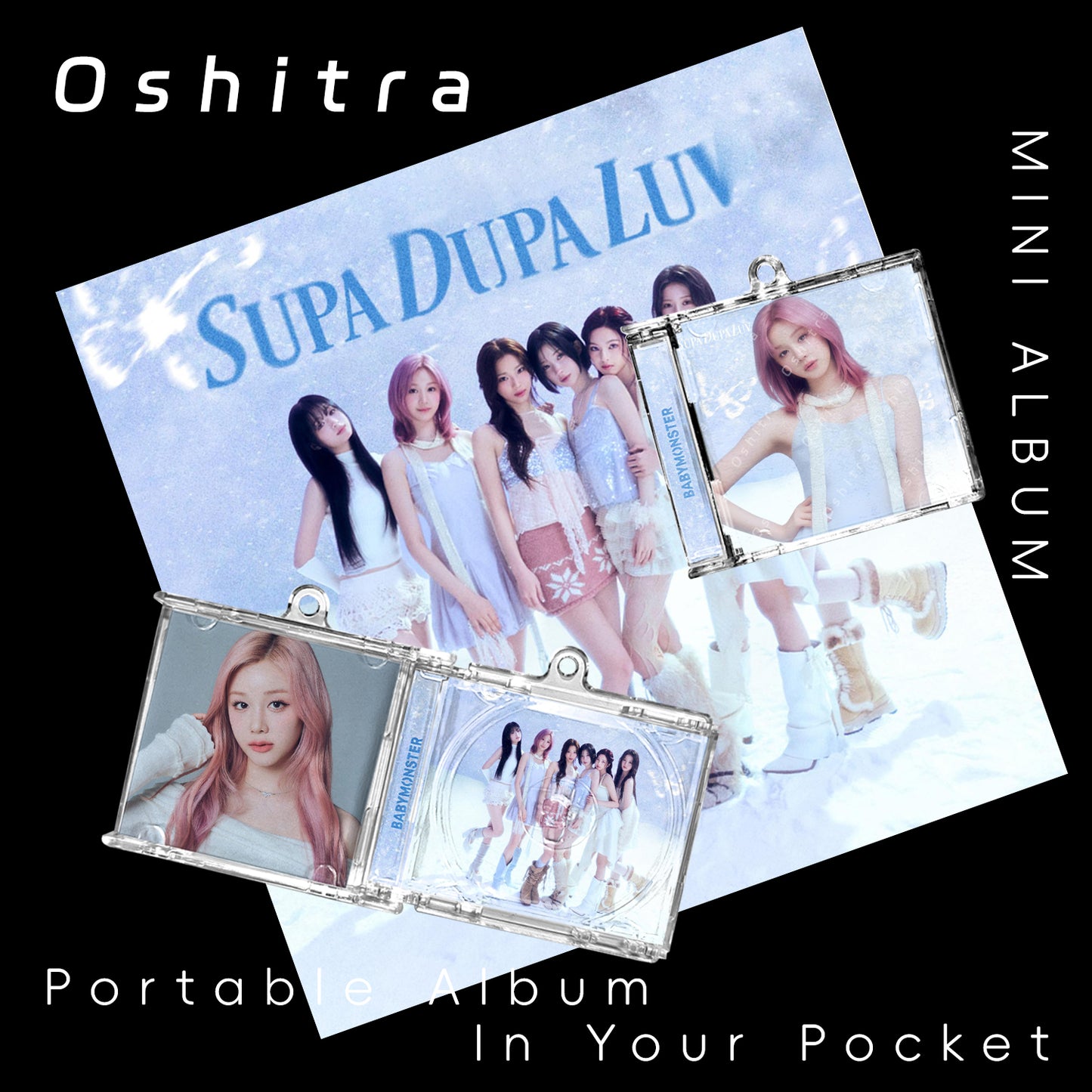 Babymonster「Supa Dupa Luv」Mini Album NFCミニアルバムキーホルダー スマホタッチで音楽再生 推し活グッズ