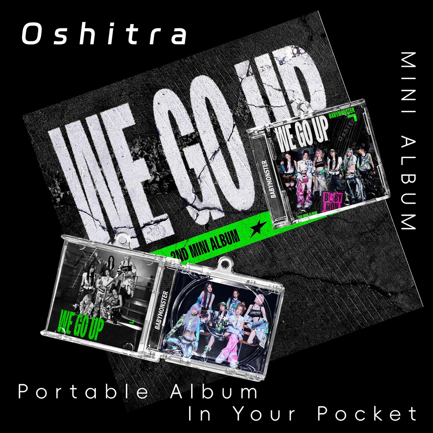 Babymonster「We Go Up」Mini Album NFCミニアルバムキーホルダー スマホタッチで音楽再生 推し活グッズ