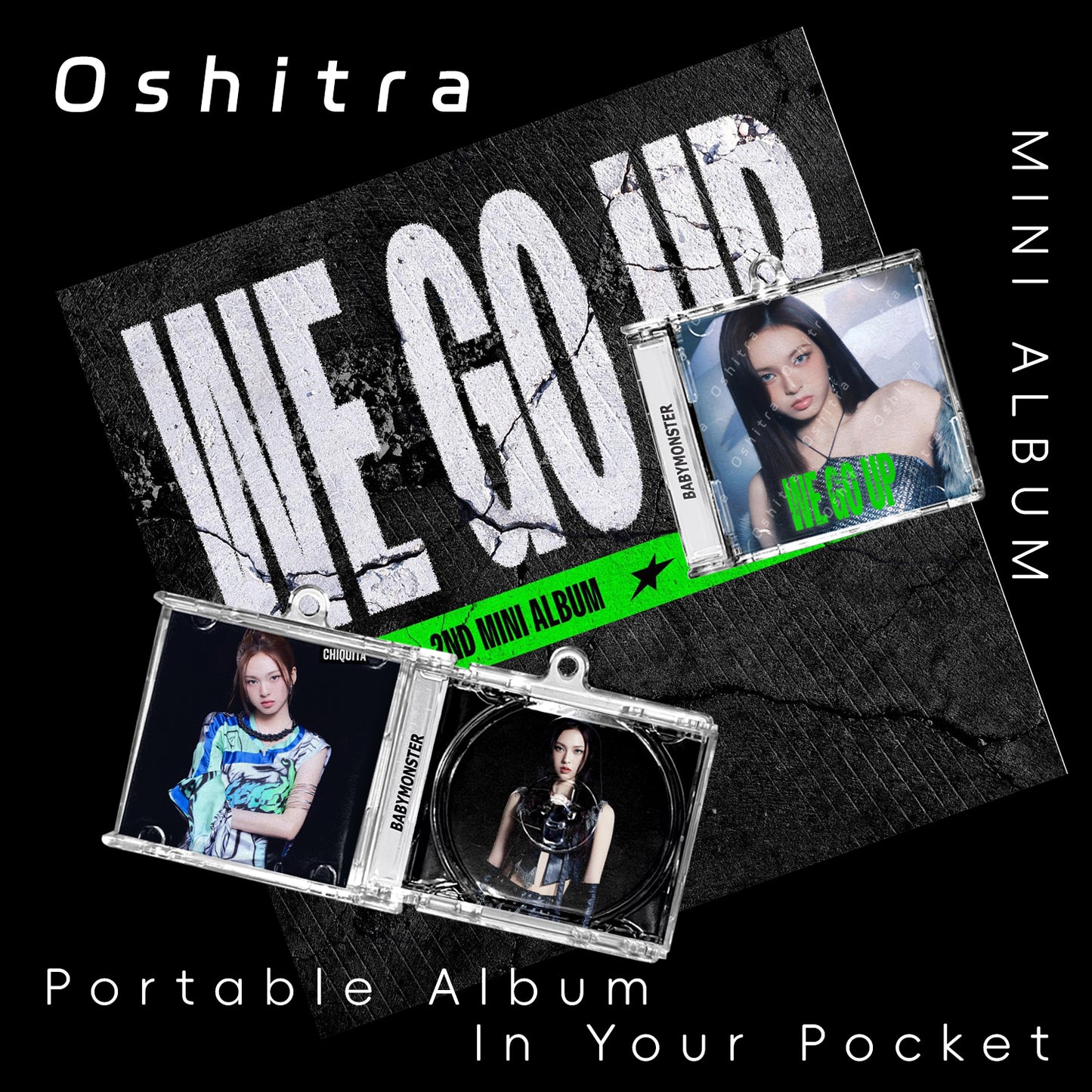 Babymonster「We Go Up」Mini Album NFCミニアルバムキーホルダー スマホタッチで音楽再生 推し活グッズ