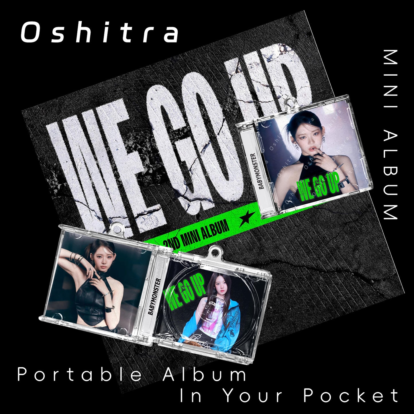 Babymonster「We Go Up」Mini Album NFCミニアルバムキーホルダー スマホタッチで音楽再生 推し活グッズ