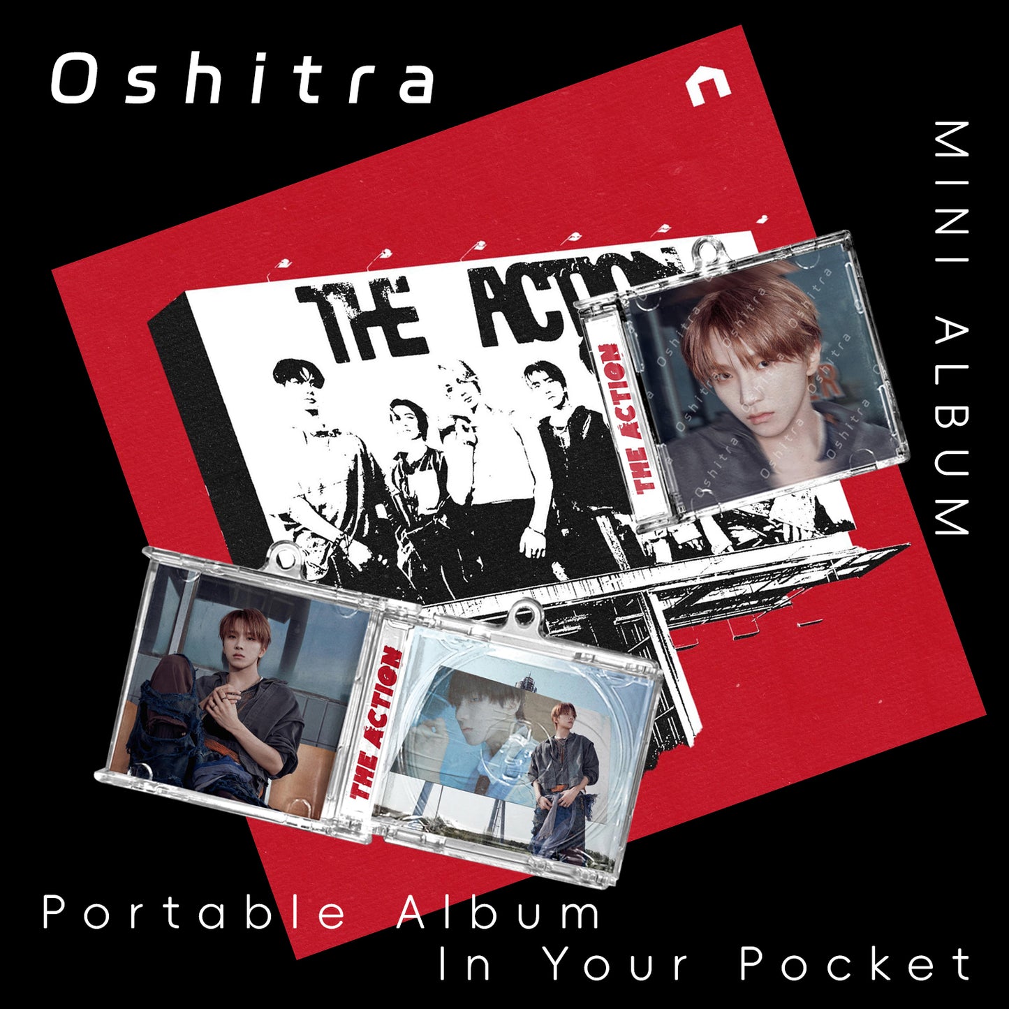 Boy Next Door「The Action」Mini Album NFCミニアルバムキーホルダー スマホタッチで音楽再生 推し活グッズ