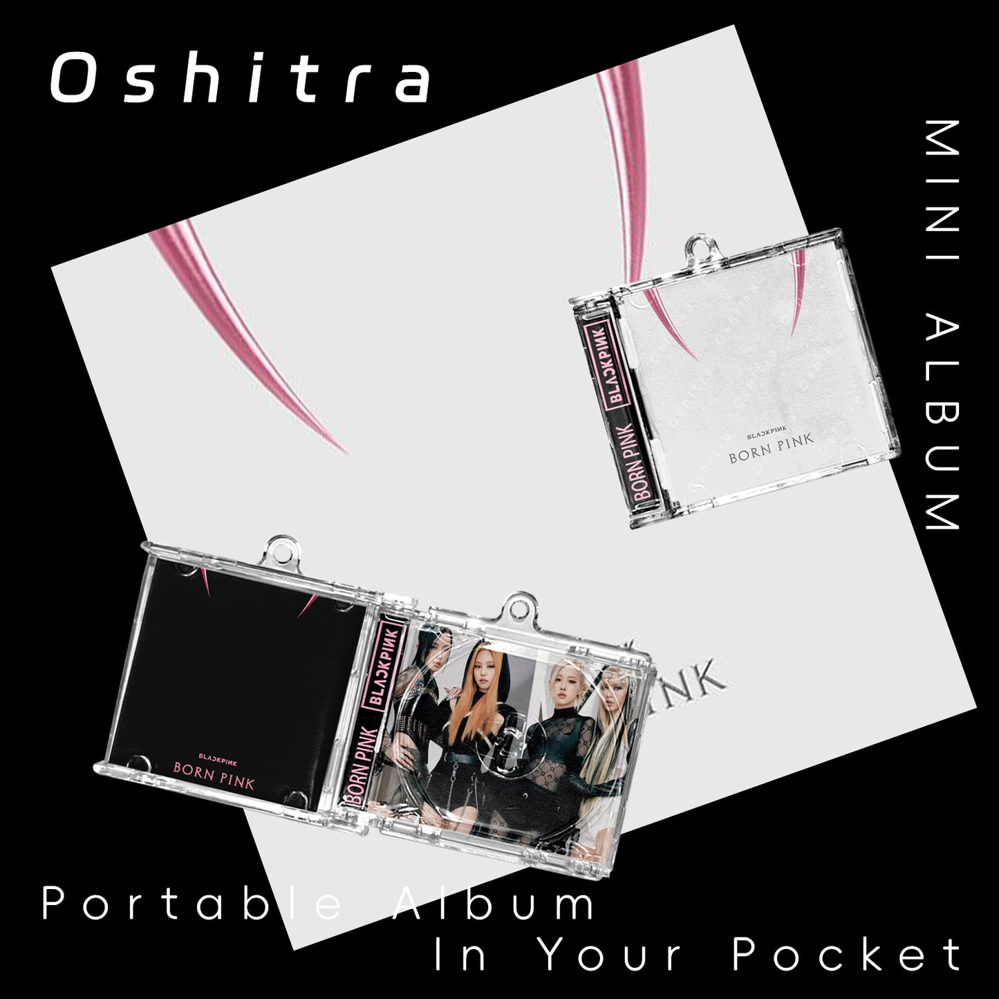 BlackPink「Born Pink」Mini Album NFCミニアルバムキーホルダー スマホタッチで音楽再生 推し活グッズ