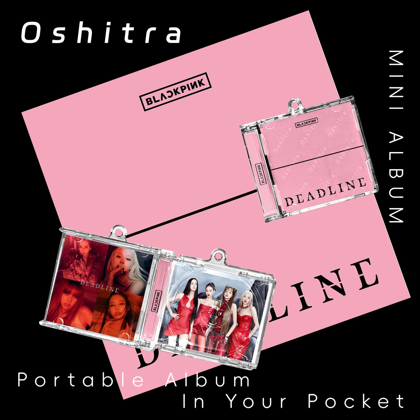 BlackPink「Deadline」Mini Album NFCミニアルバムキーホルダー スマホタッチで音楽再生 推し活グッズ