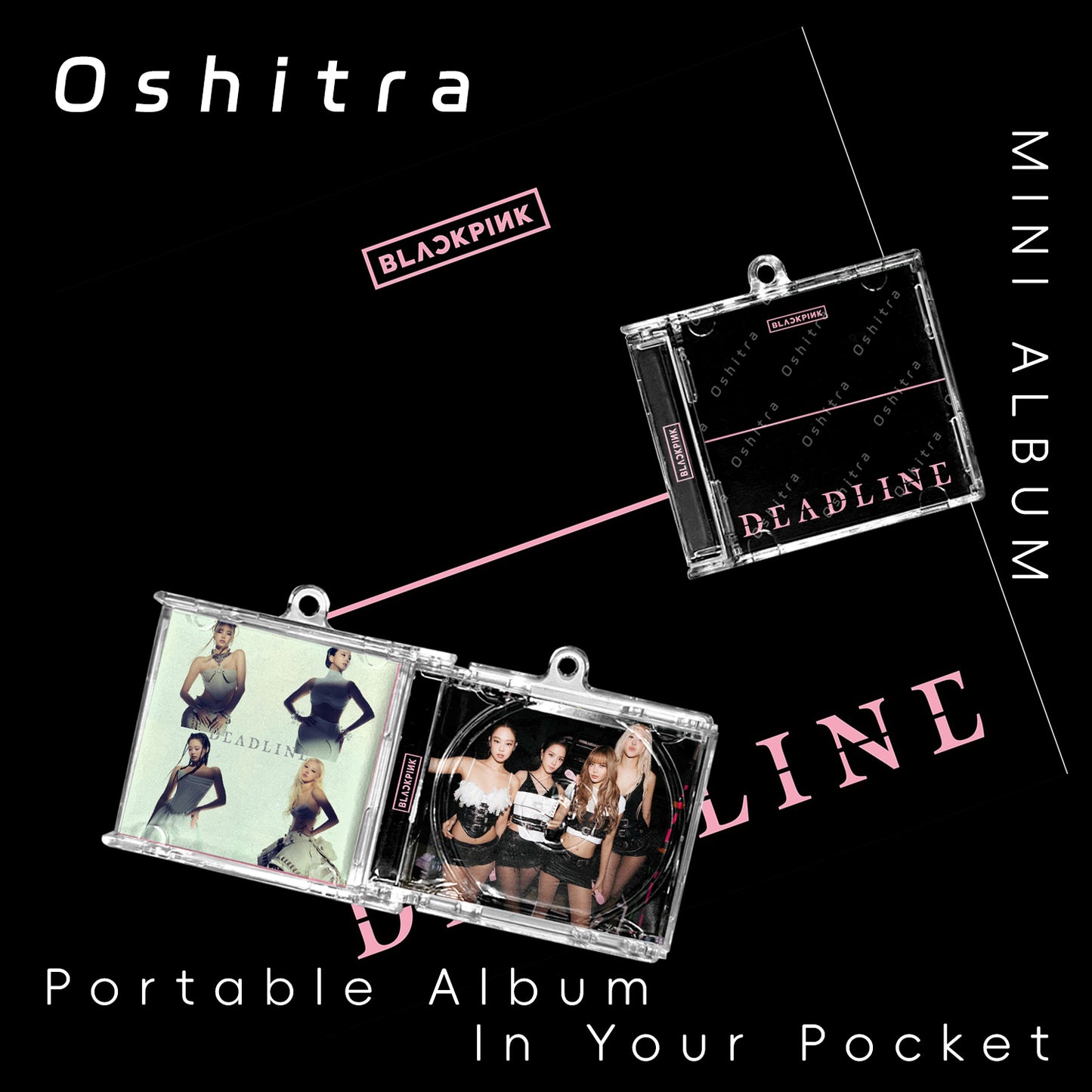 BlackPink「Deadline」Mini Album NFCミニアルバムキーホルダー スマホタッチで音楽再生 推し活グッズ
