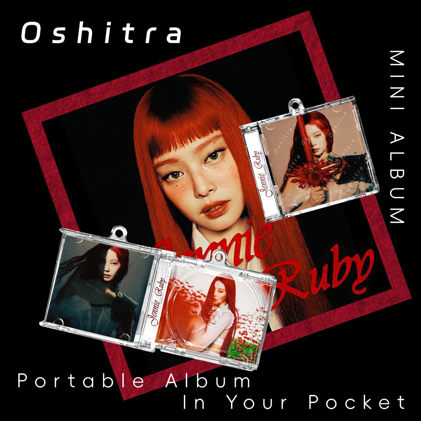BlackPink「Ruby」Mini Album NFCミニアルバムキーホルダー スマホタッチで音楽再生 推し活グッズ