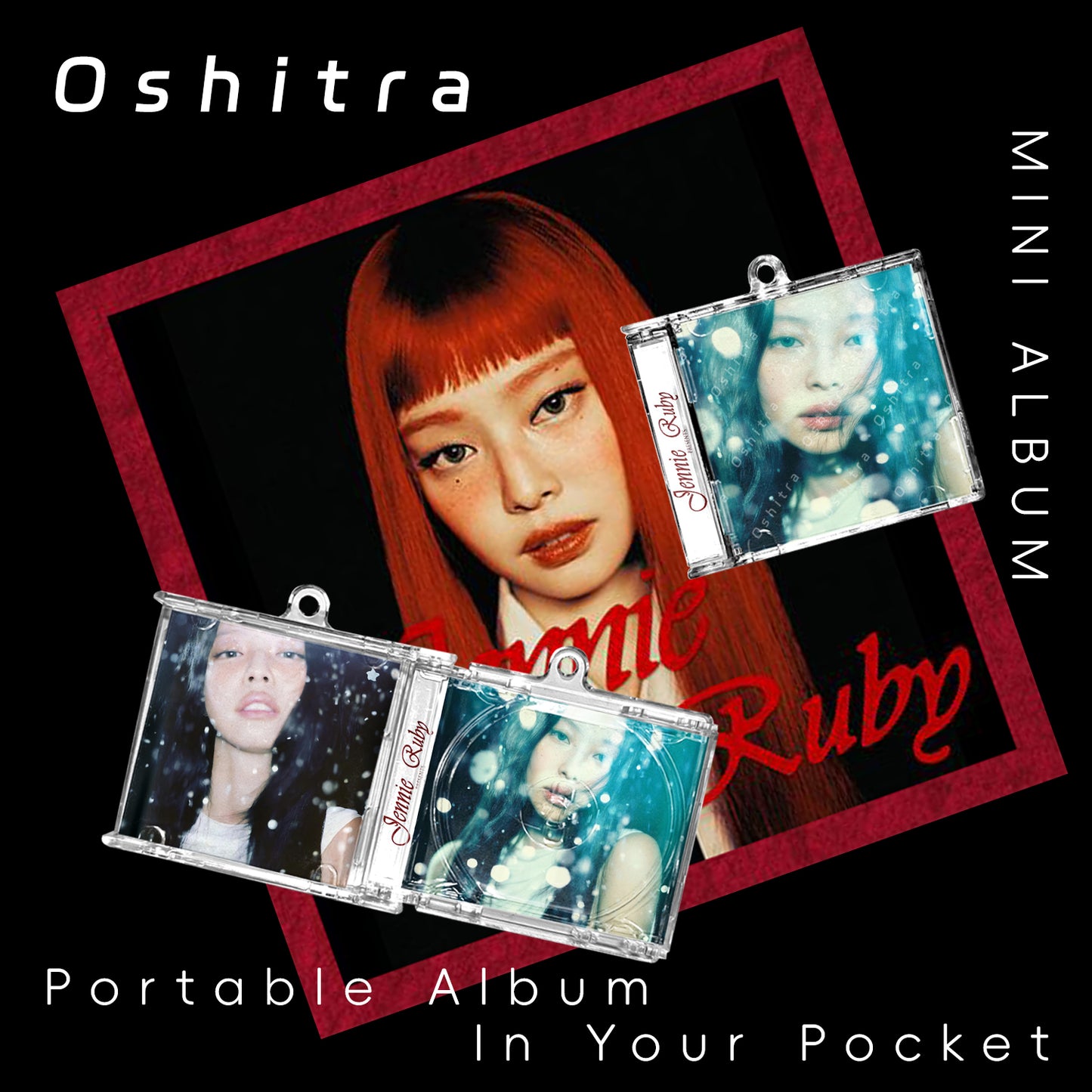 BlackPink「Ruby」Mini Album NFCミニアルバムキーホルダー スマホタッチで音楽再生 推し活グッズ