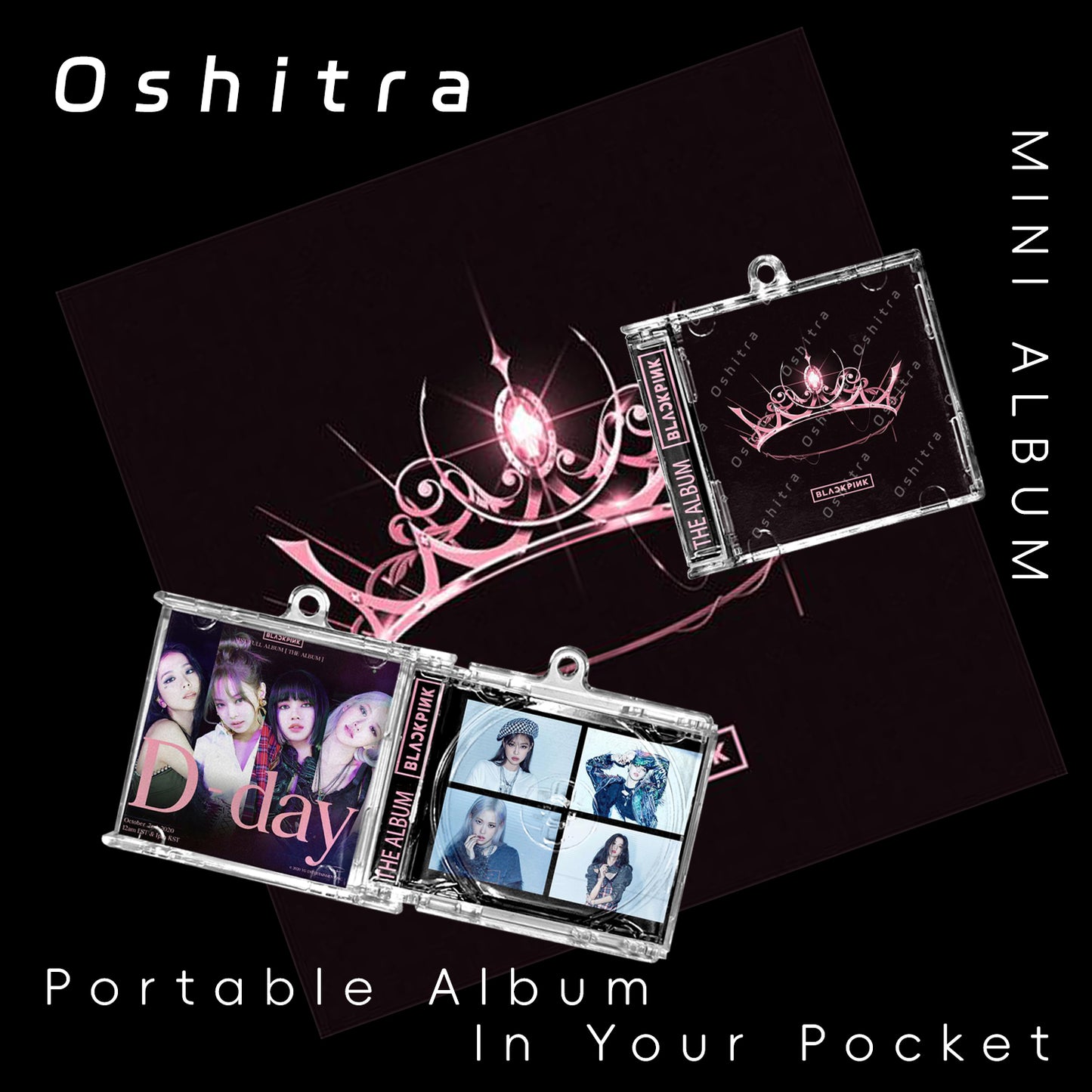 BlackPink「The Ablum」Mini Album NFCミニアルバムキーホルダー スマホタッチで音楽再生 推し活グッズ