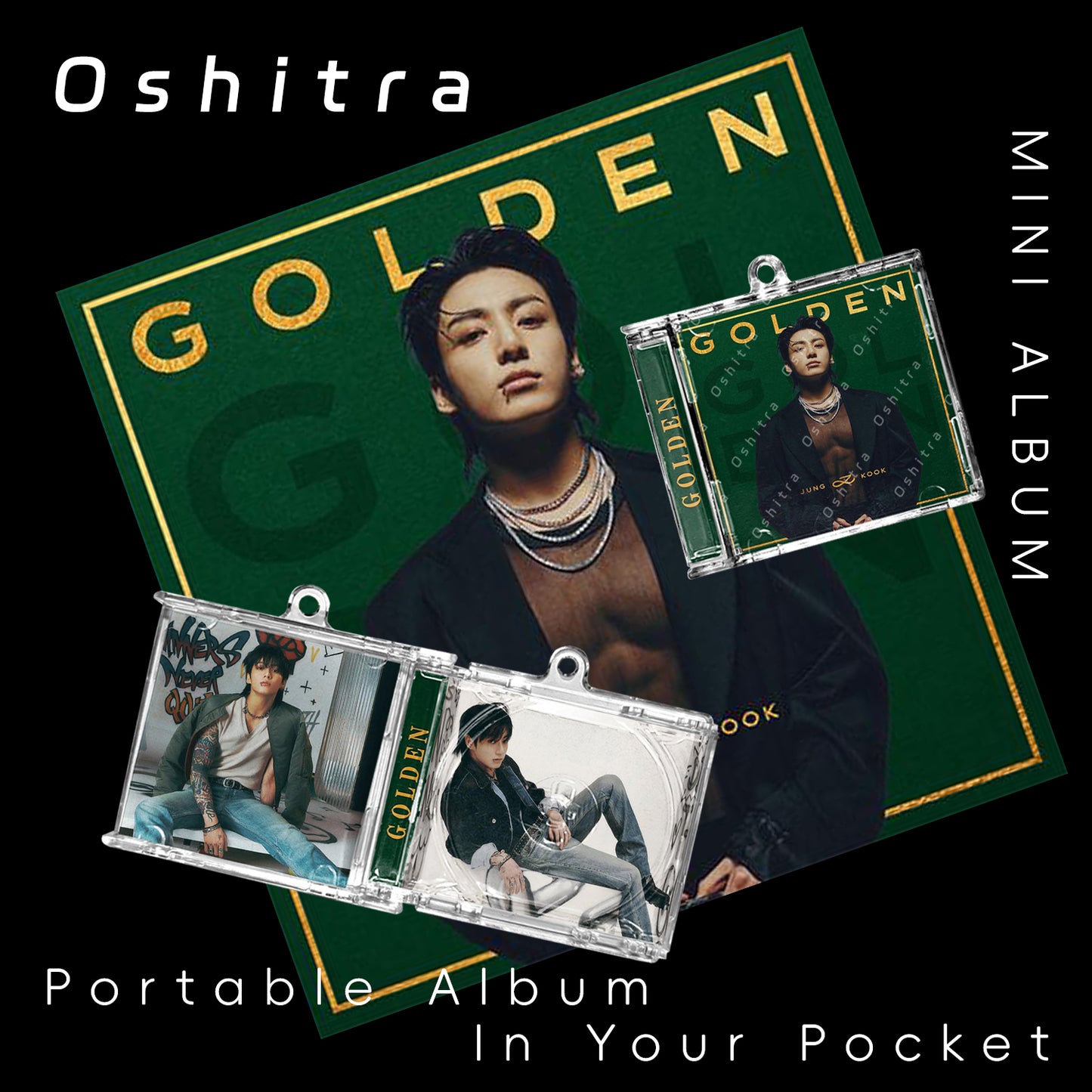 BTS「Golden」Mini Album NFCミニアルバムキーホルダー スマホタッチで音楽再生 推し活グッズ