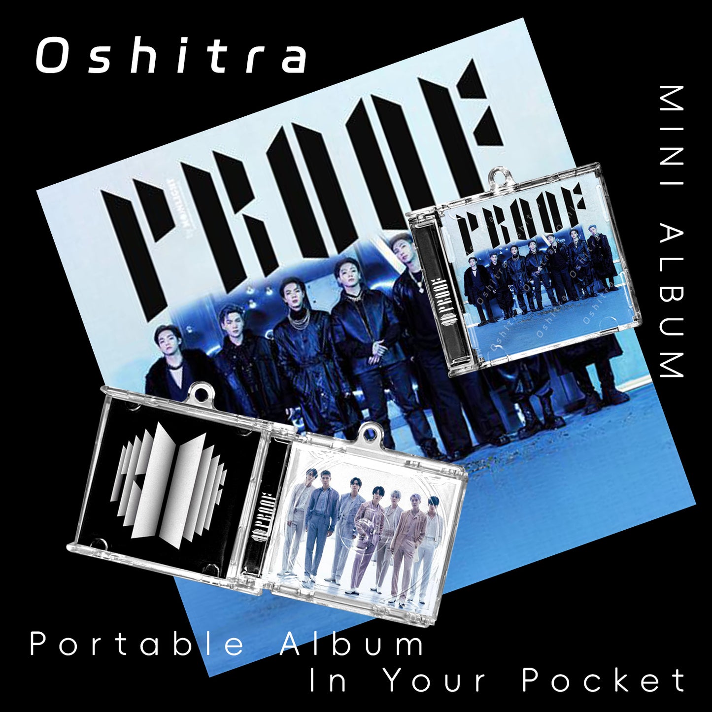 BTS「Proof」Mini Album NFCミニアルバムキーホルダー スマホタッチで音楽再生 推し活グッズ