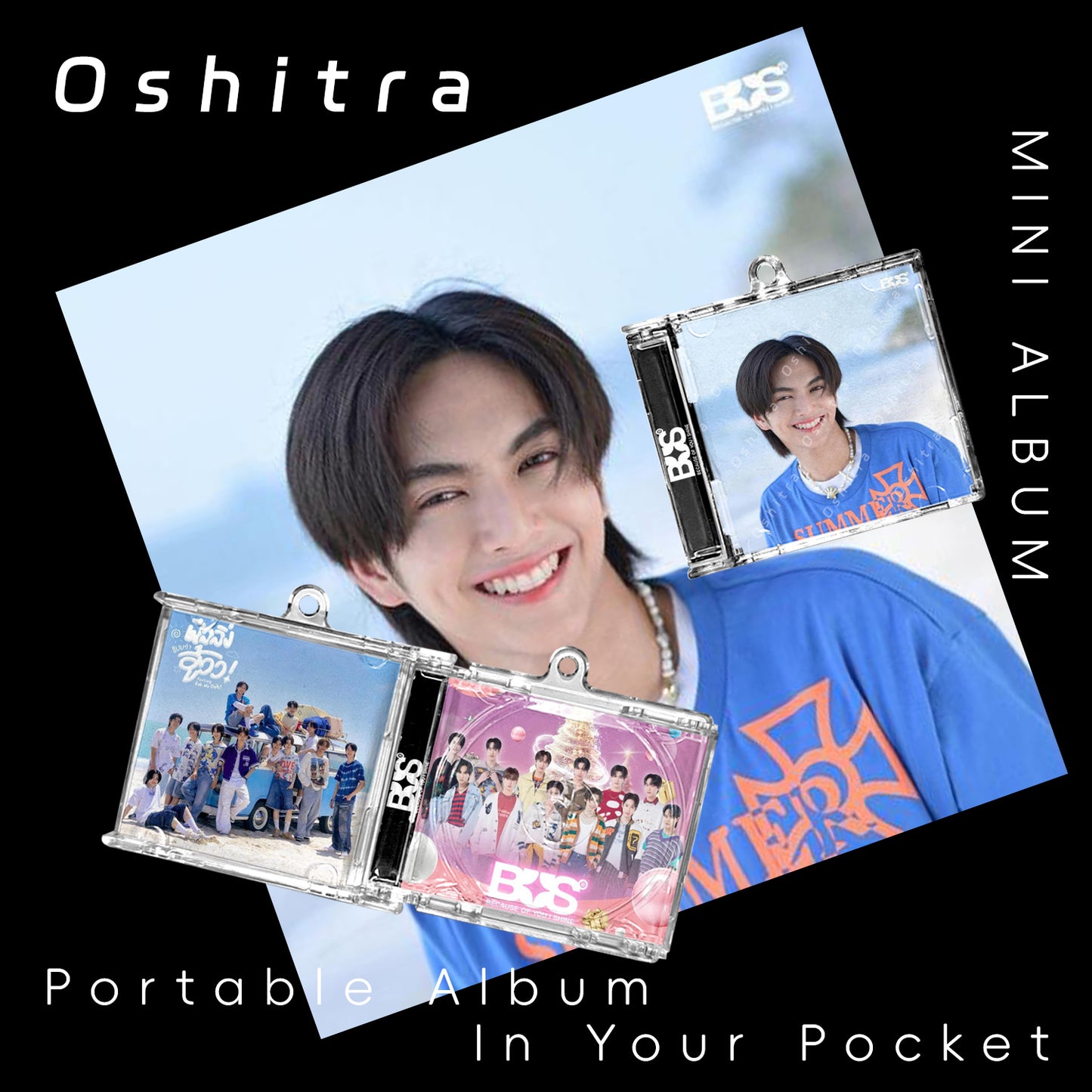 Bus「Beach」Mini Album NFCミニアルバムキーホルダー スマホタッチで音楽再生 推し活グッズ