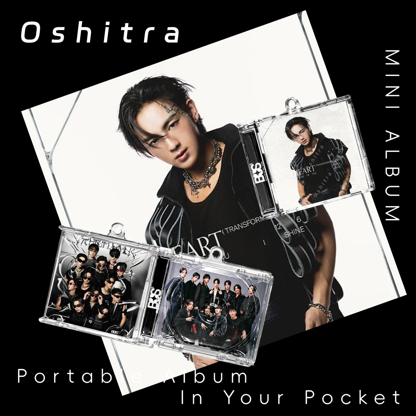 Bus「Black」Mini Album NFCミニアルバムキーホルダー スマホタッチで音楽再生 推し活グッズ