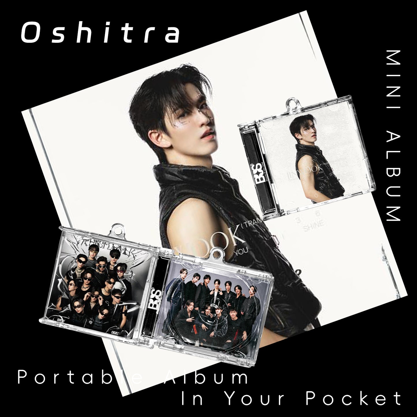 Bus「Black」Mini Album NFCミニアルバムキーホルダー スマホタッチで音楽再生 推し活グッズ