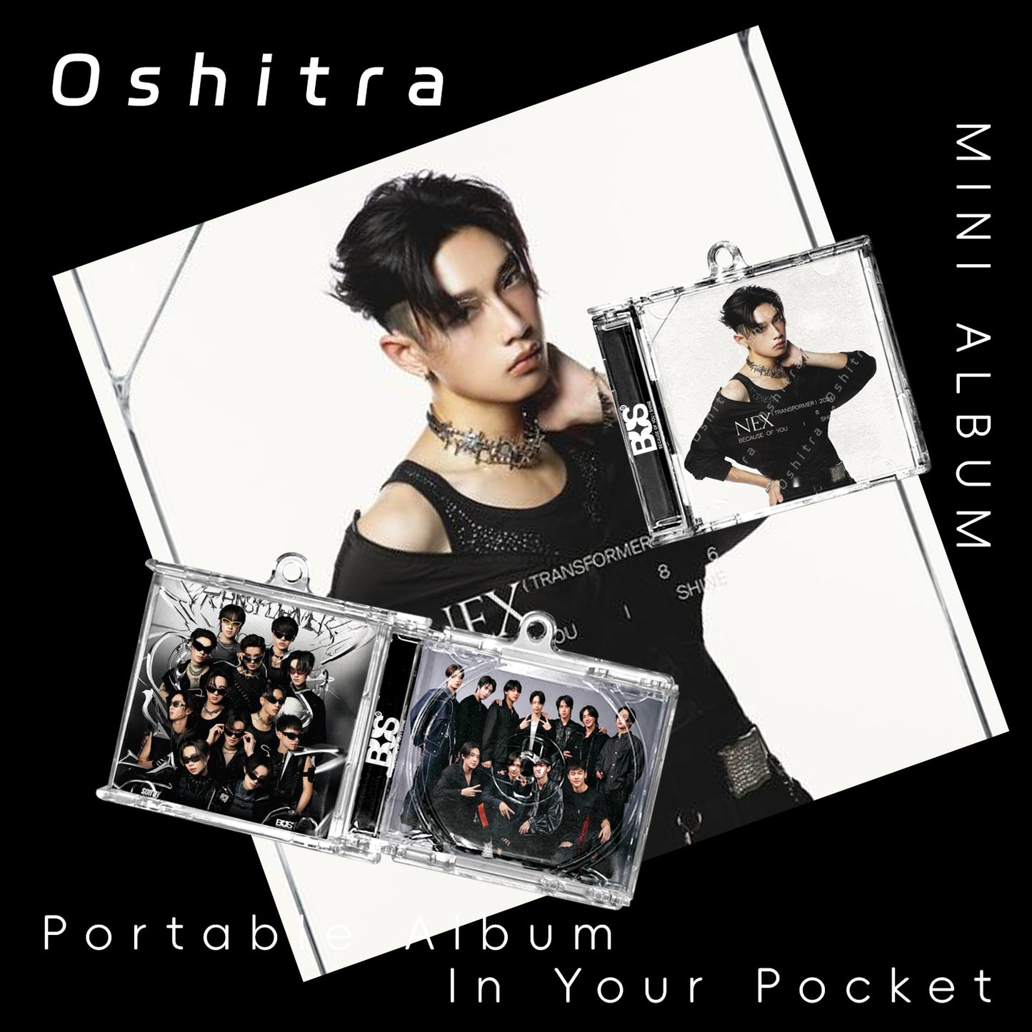 Bus「Black」Mini Album NFCミニアルバムキーホルダー スマホタッチで音楽再生 推し活グッズ