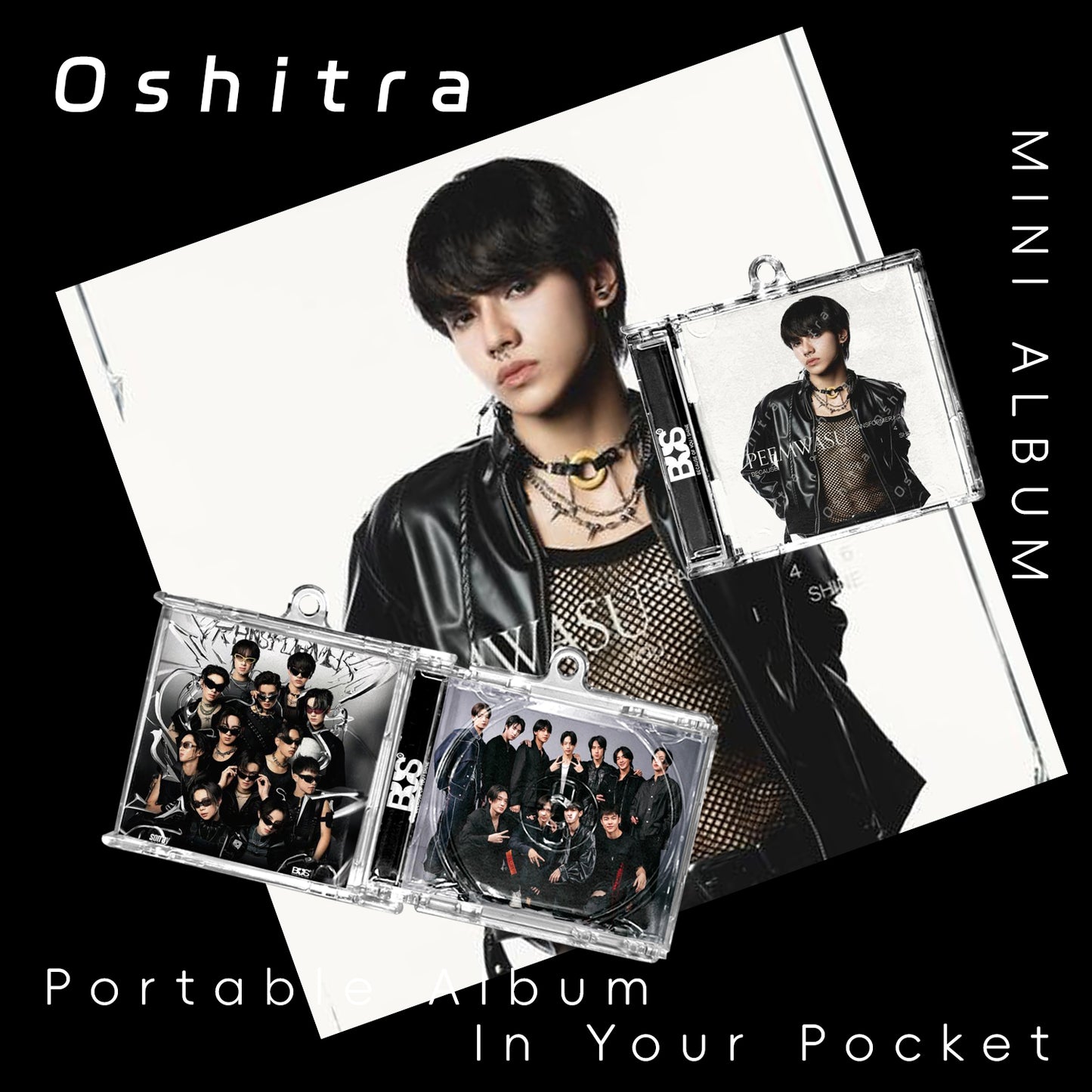 Bus「Black」Mini Album NFCミニアルバムキーホルダー スマホタッチで音楽再生 推し活グッズ