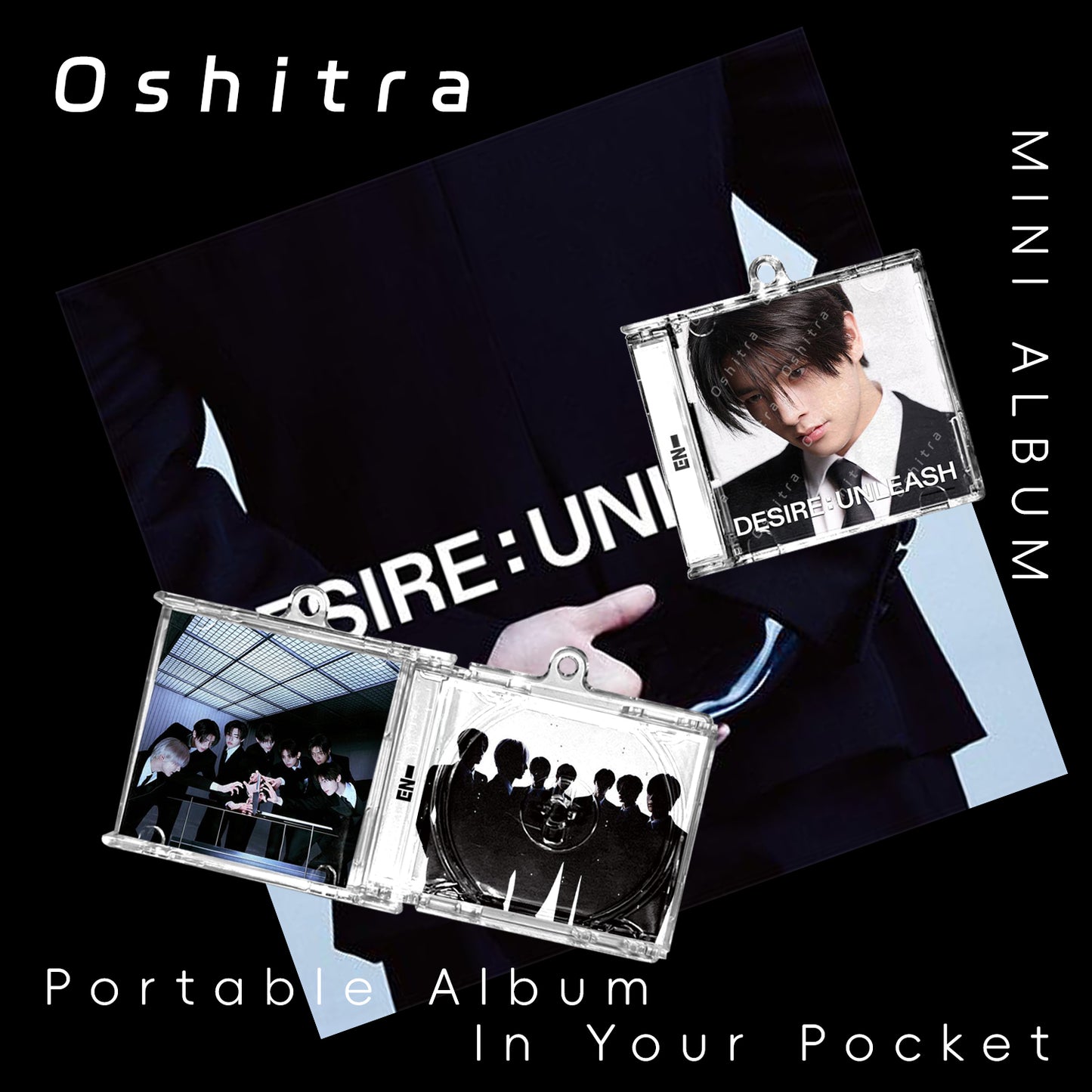 ENHYPEN「Desire Unleash」Mini Album NFCミニアルバムキーホルダー スマホタッチで音楽再生 推し活グッズ