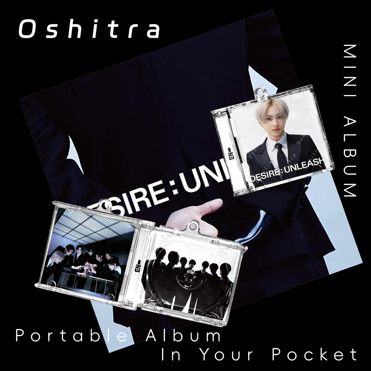 ENHYPEN「Desire Unleash」Mini Album NFCミニアルバムキーホルダー スマホタッチで音楽再生 推し活グッズ