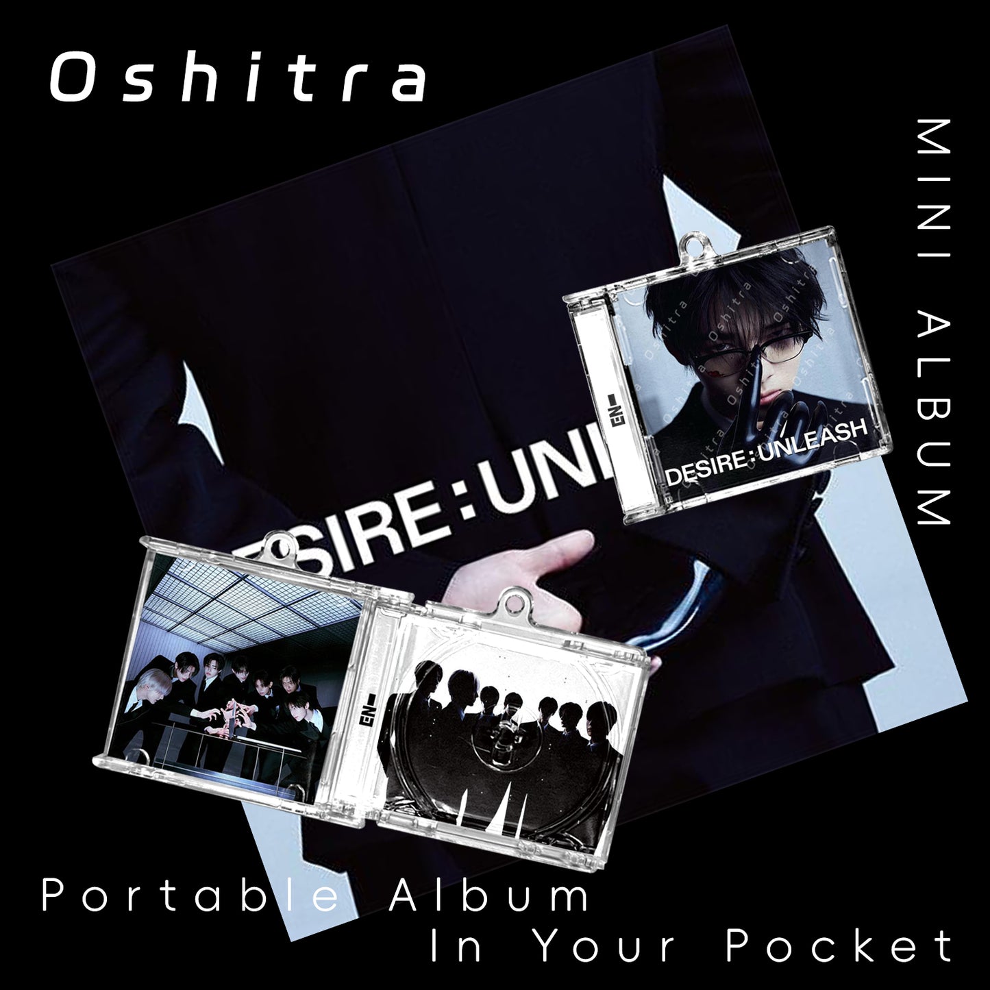 ENHYPEN「Desire Unleash」Mini Album NFCミニアルバムキーホルダー スマホタッチで音楽再生 推し活グッズ