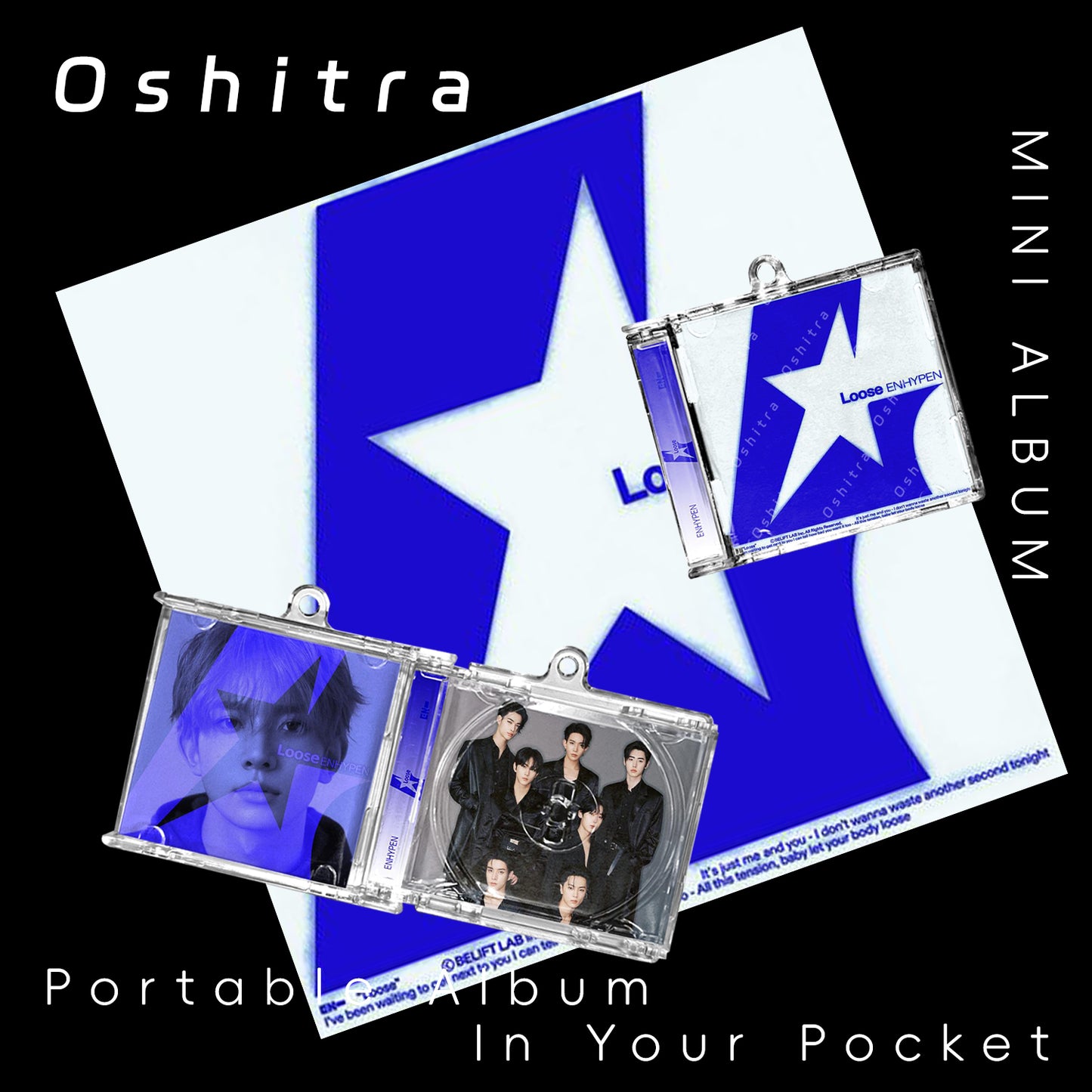 ENHYPEN「Loose」Mini Album NFCミニアルバムキーホルダー スマホタッチで音楽再生 推し活グッズ