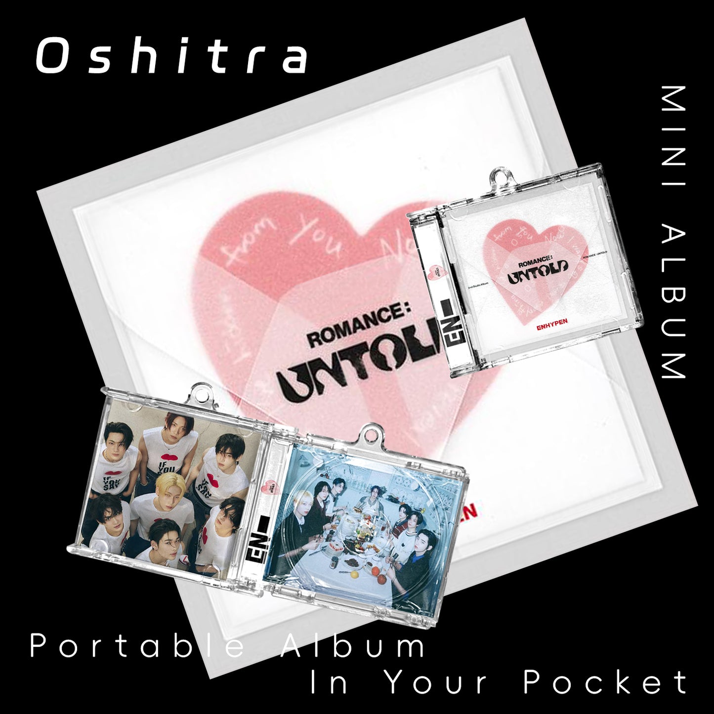 ENHYPEN「Romance Untold」Mini Album NFCミニアルバムキーホルダー スマホタッチで音楽再生 推し活グッズ