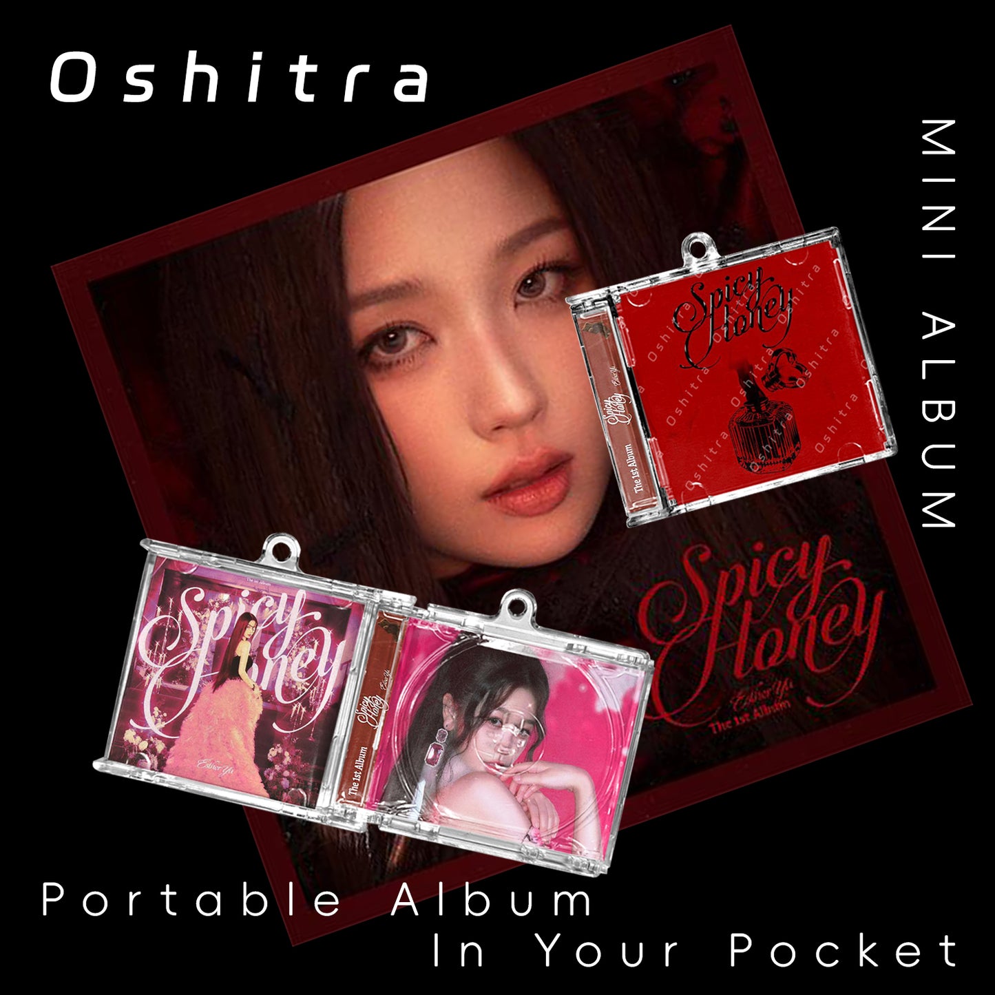 ESTHER「Spicy Honey」Mini Album NFCミニアルバムキーホルダー スマホタッチで音楽再生 推し活グッズ