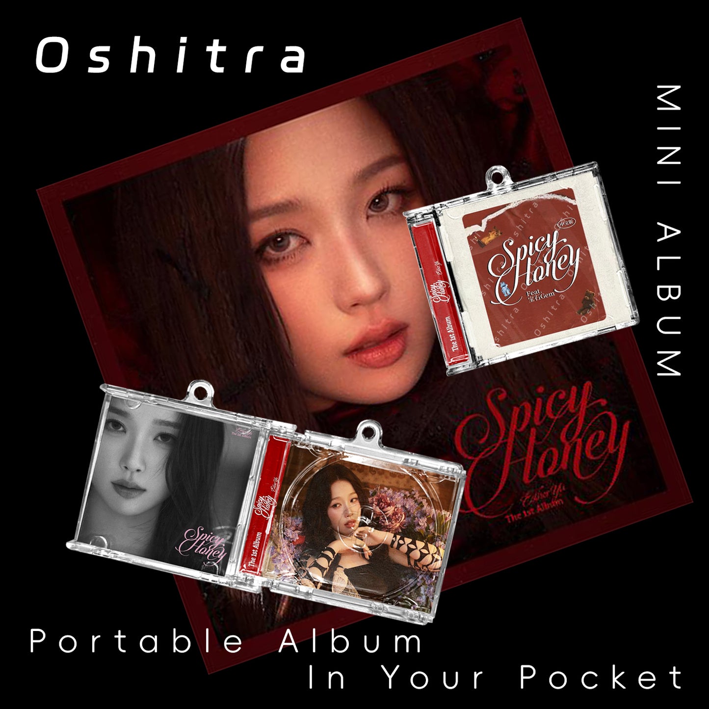 ESTHER「Spicy Honey」Mini Album NFCミニアルバムキーホルダー スマホタッチで音楽再生 推し活グッズ