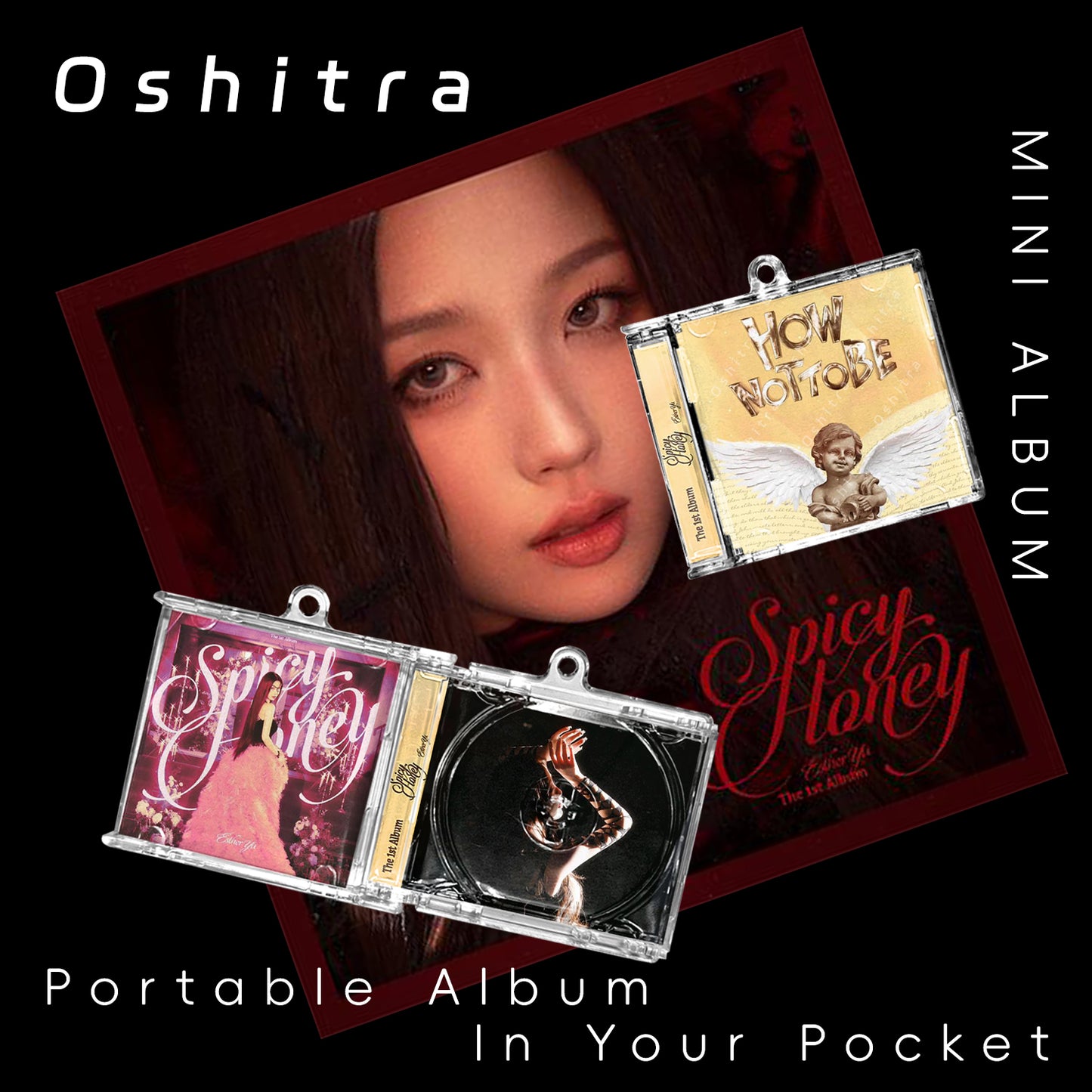 ESTHER「Spicy Honey」Mini Album NFCミニアルバムキーホルダー スマホタッチで音楽再生 推し活グッズ