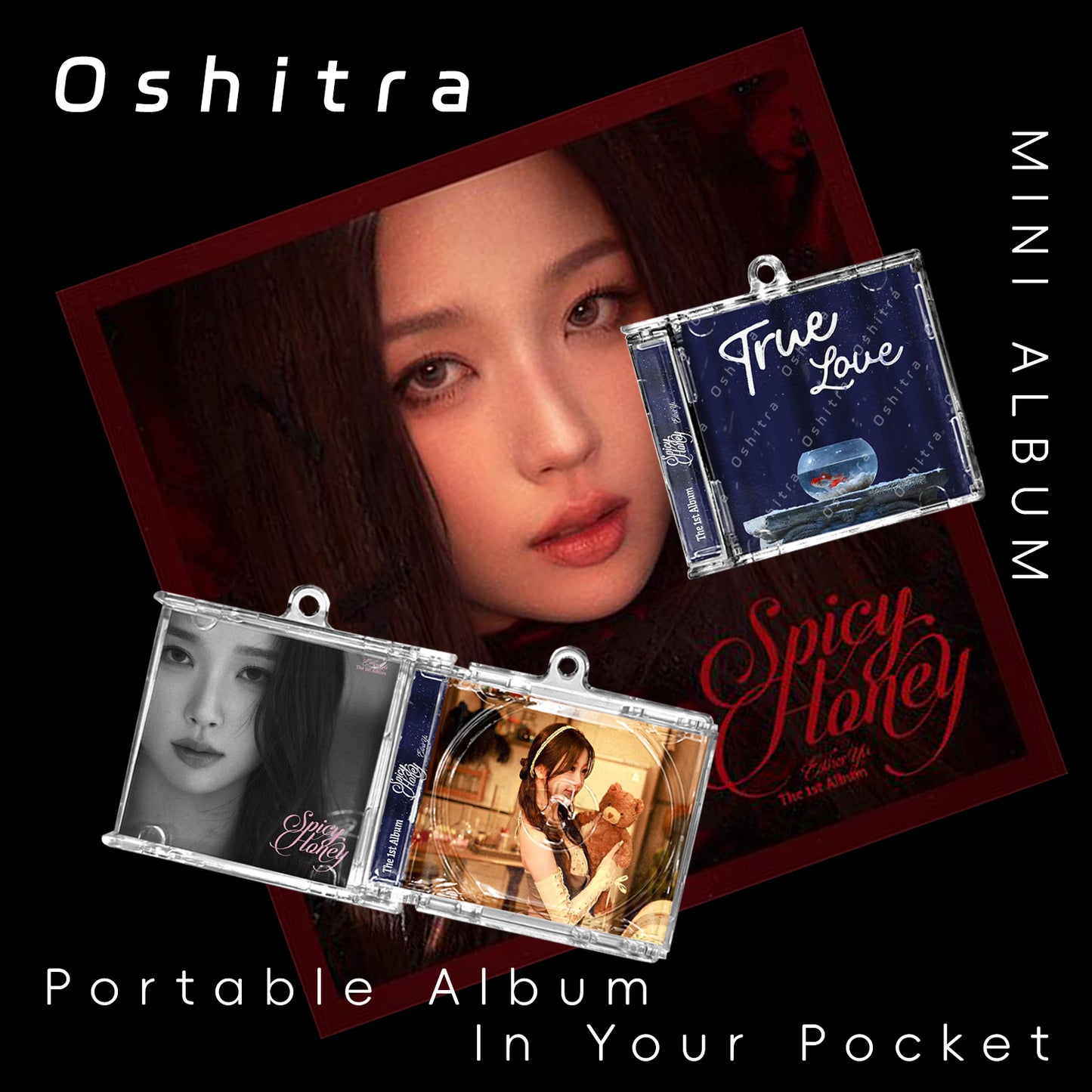 ESTHER「Spicy Honey」Mini Album NFCミニアルバムキーホルダー スマホタッチで音楽再生 推し活グッズ