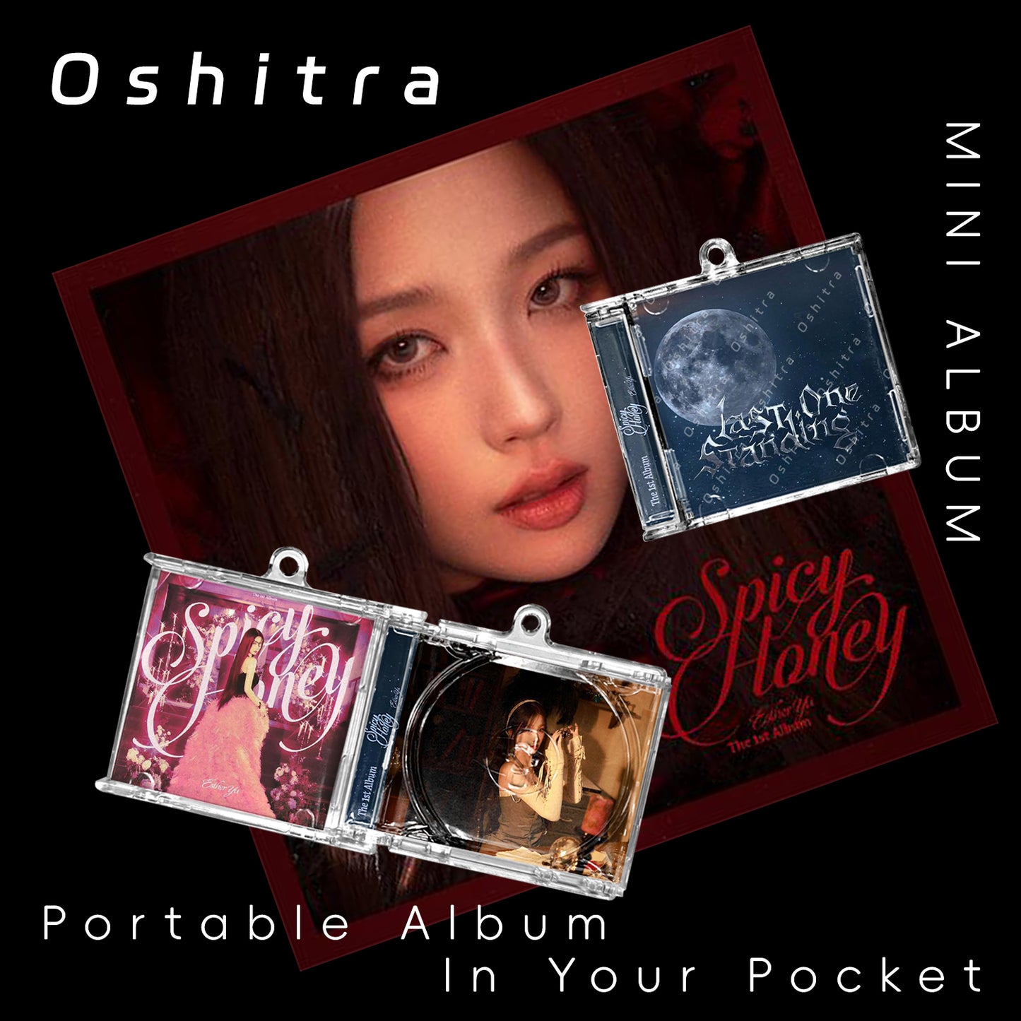 ESTHER「Spicy Honey」Mini Album NFCミニアルバムキーホルダー スマホタッチで音楽再生 推し活グッズ