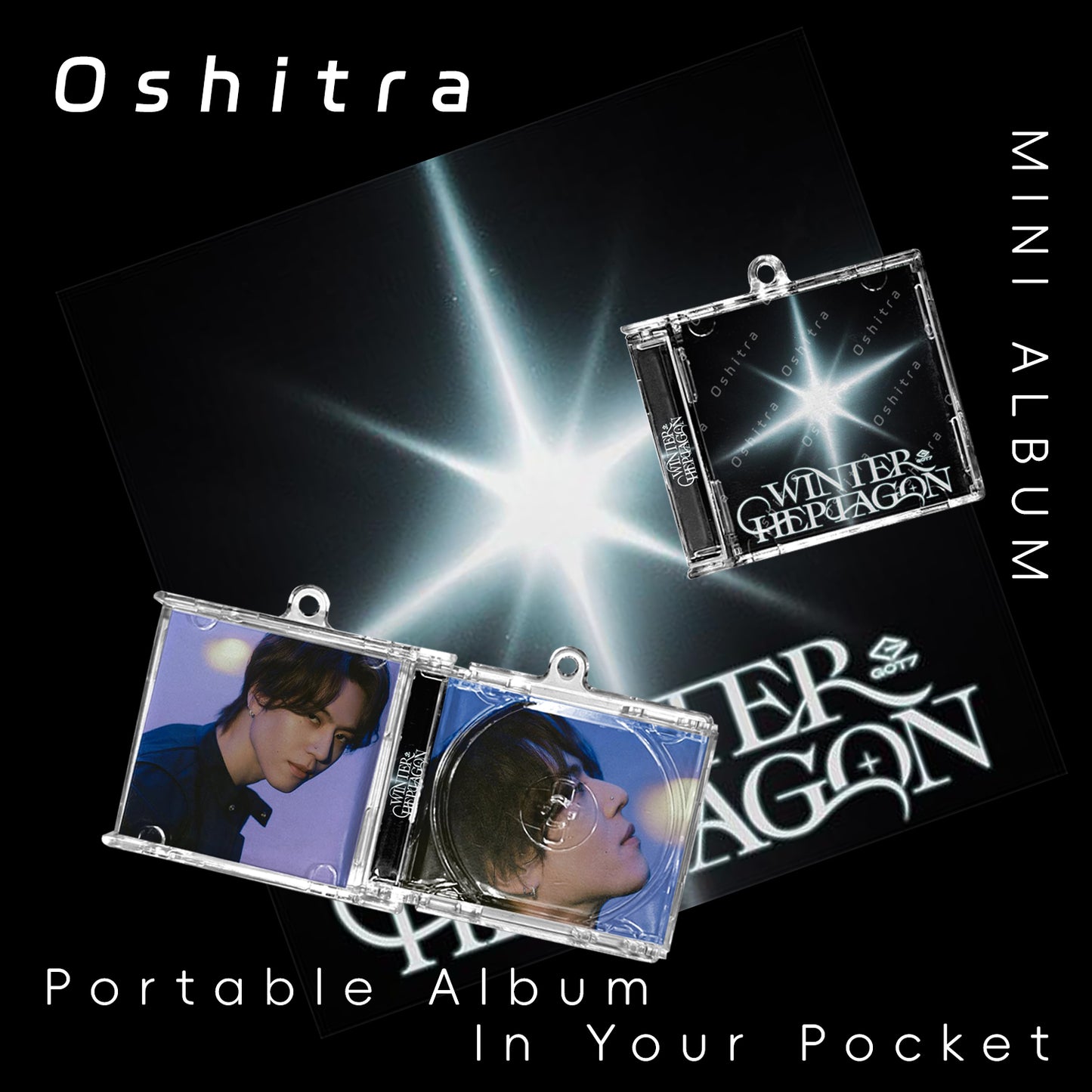 Got7「Winter Heptagon」Mini Album NFCミニアルバムキーホルダー スマホタッチで音楽再生 推し活グッズ