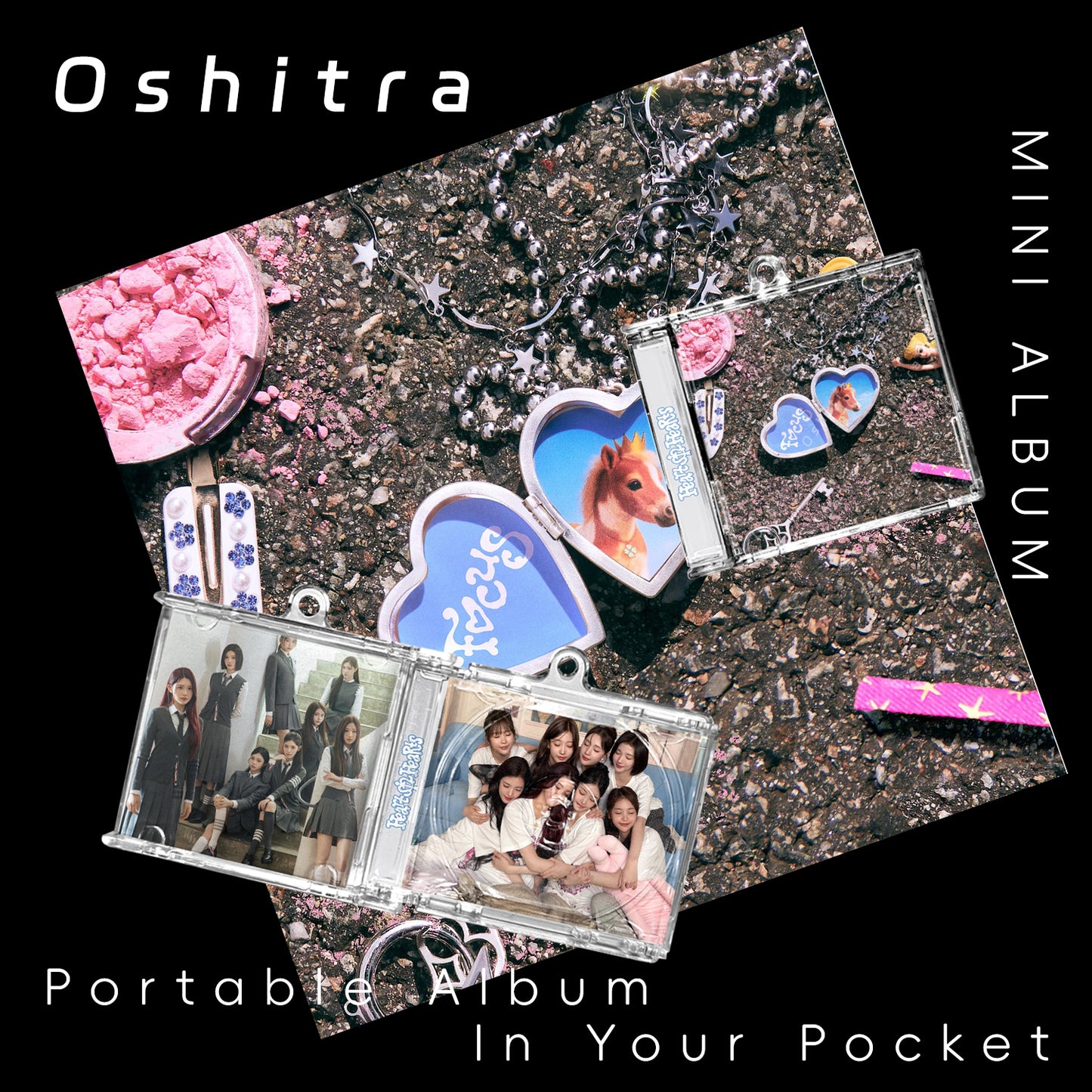 Hearts2Hearts「Focus」Mini Album NFCミニアルバムキーホルダー スマホタッチで音楽再生 推し活グッズ