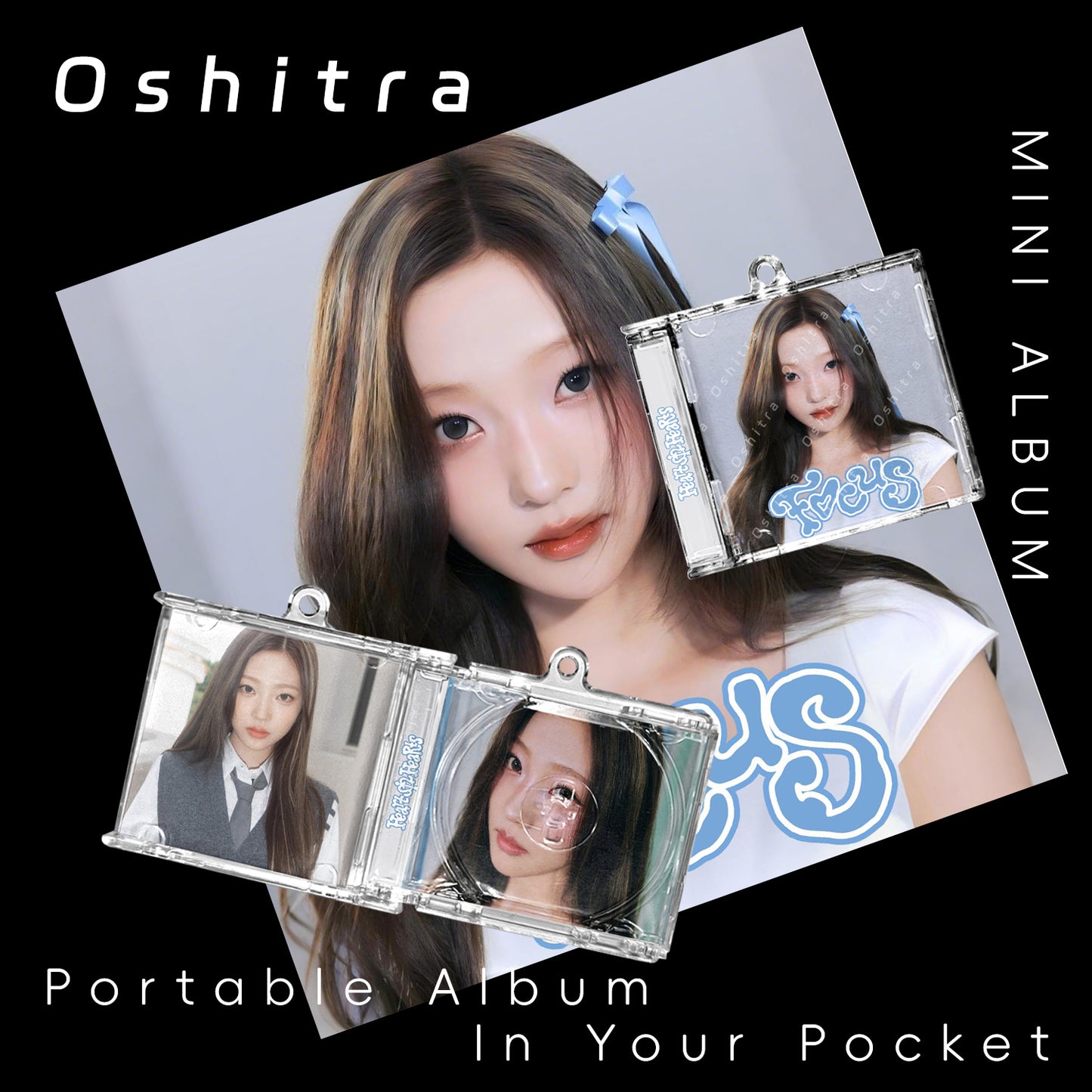 Hearts2Hearts「Focus」Mini Album NFCミニアルバムキーホルダー スマホタッチで音楽再生 推し活グッズ