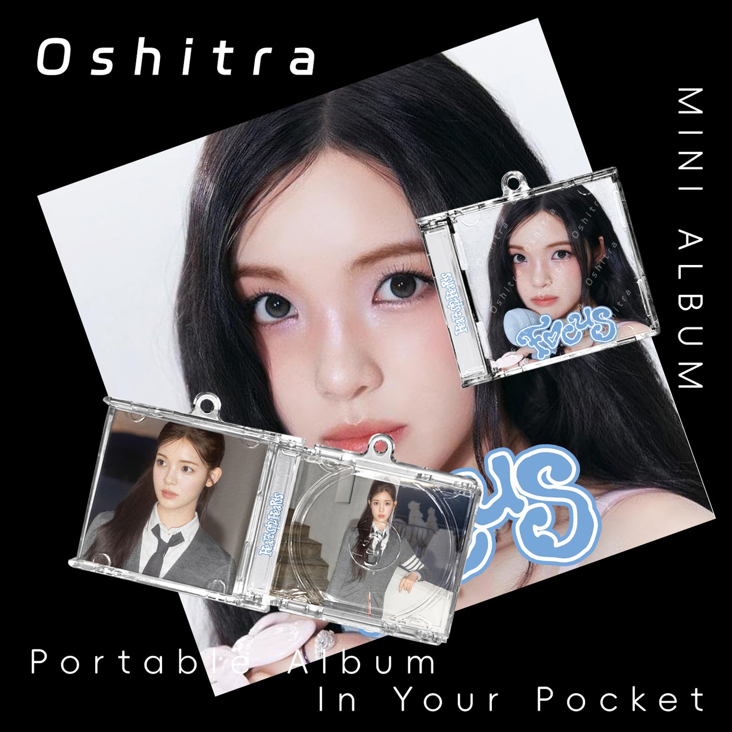 Hearts2Hearts「Focus」Mini Album NFCミニアルバムキーホルダー スマホタッチで音楽再生 推し活グッズ