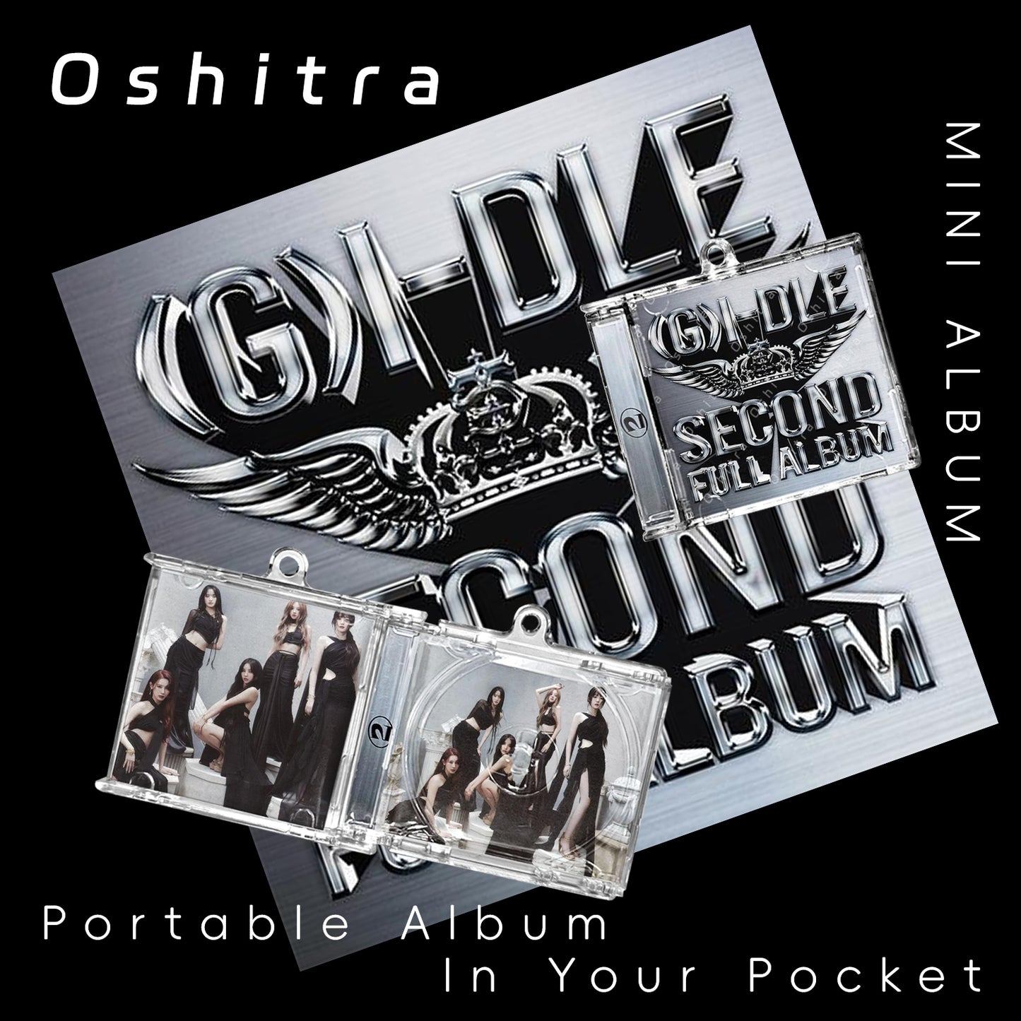 I-DLE「2」Mini Album NFCミニアルバムキーホルダー スマホタッチで音楽再生 推し活グッズ
