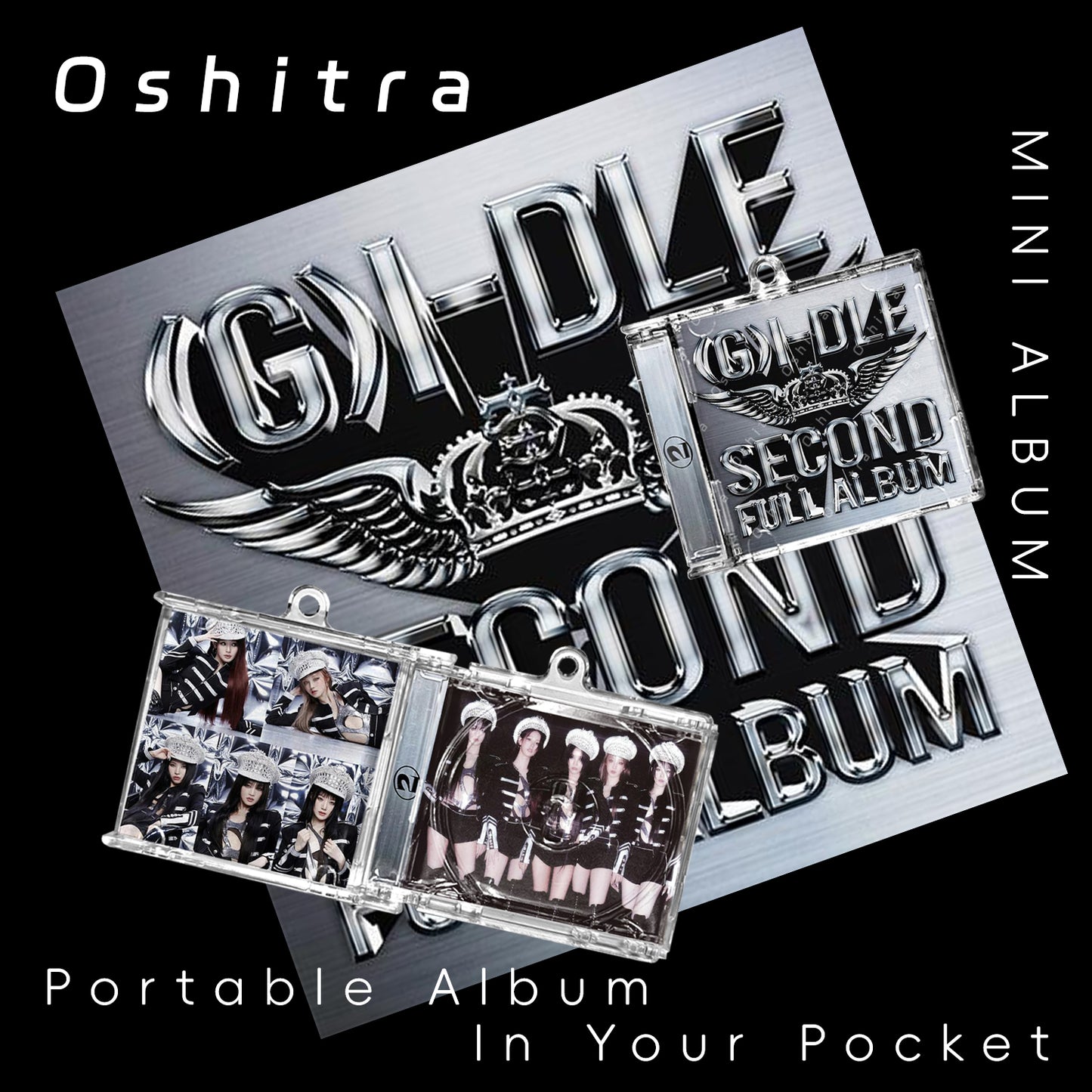 I-DLE「2」Mini Album NFCミニアルバムキーホルダー スマホタッチで音楽再生 推し活グッズ