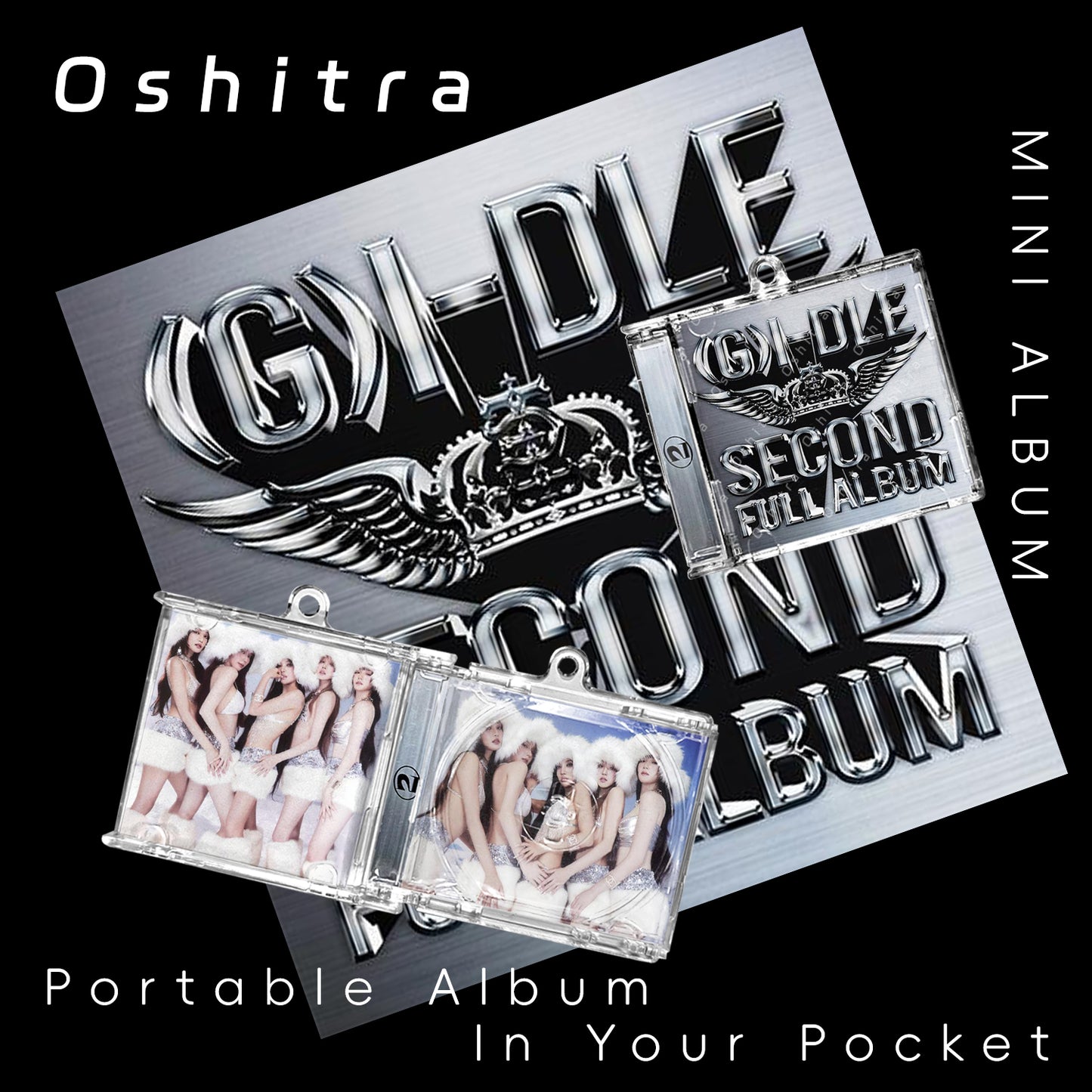 I-DLE「2」Mini Album NFCミニアルバムキーホルダー スマホタッチで音楽再生 推し活グッズ
