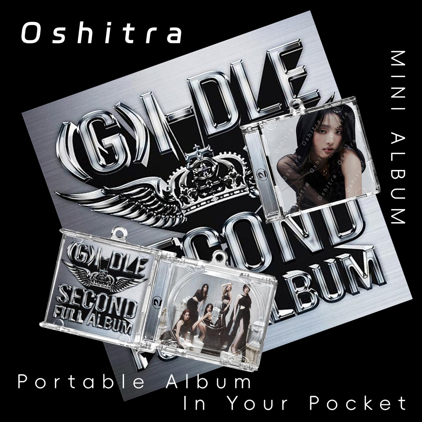 I-DLE「2」Mini Album NFCミニアルバムキーホルダー スマホタッチで音楽再生 推し活グッズ
