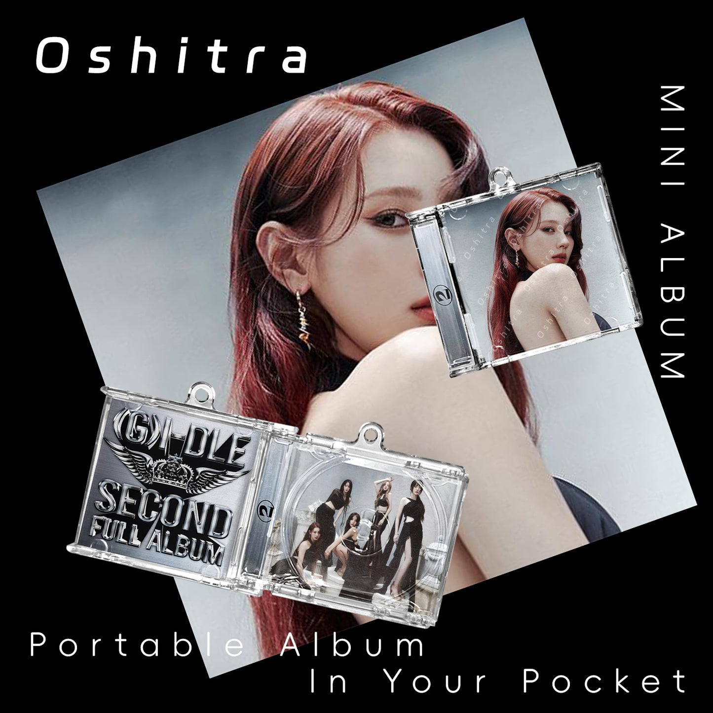I-DLE「2」Mini Album NFCミニアルバムキーホルダー スマホタッチで音楽再生 推し活グッズ