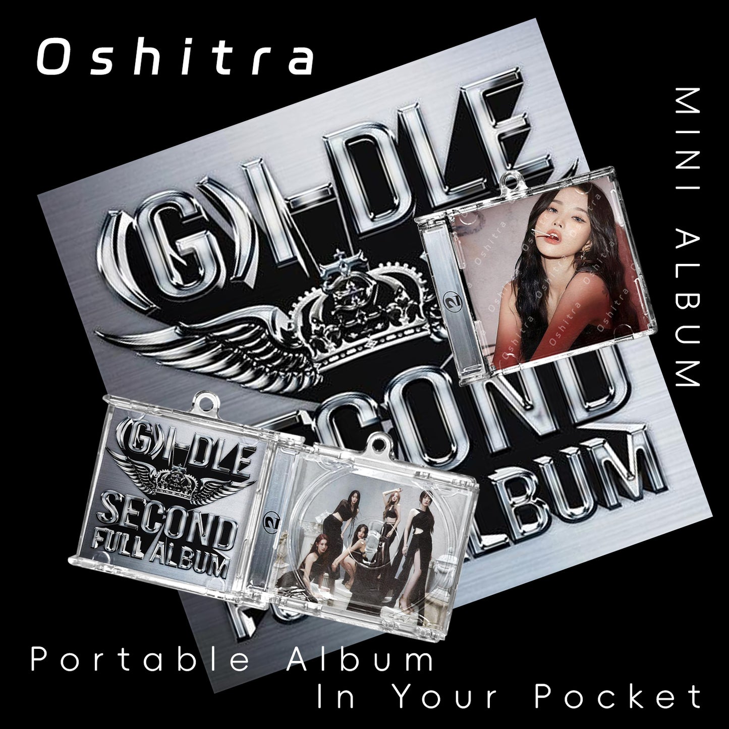I-DLE「2」Mini Album NFCミニアルバムキーホルダー スマホタッチで音楽再生 推し活グッズ