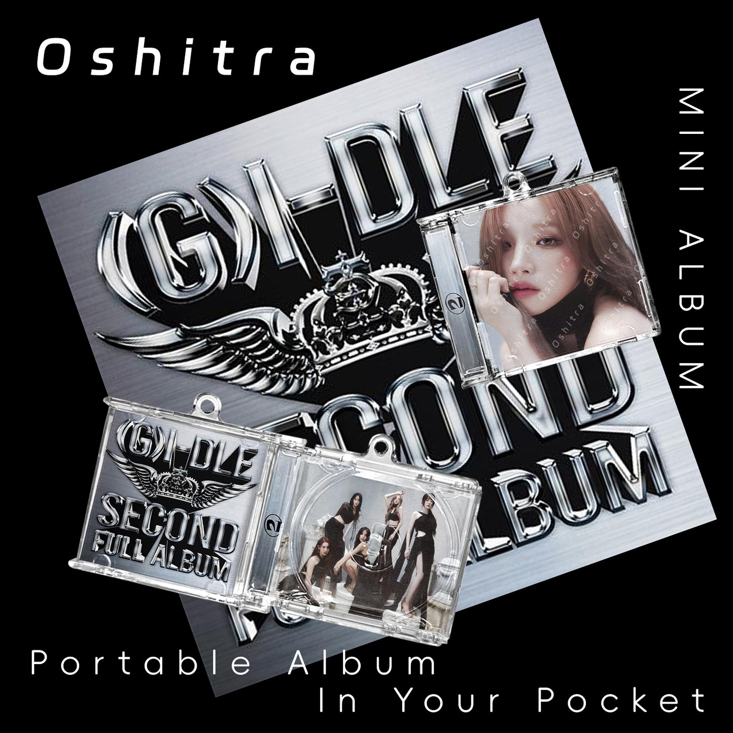 I-DLE「2」Mini Album NFCミニアルバムキーホルダー スマホタッチで音楽再生 推し活グッズ