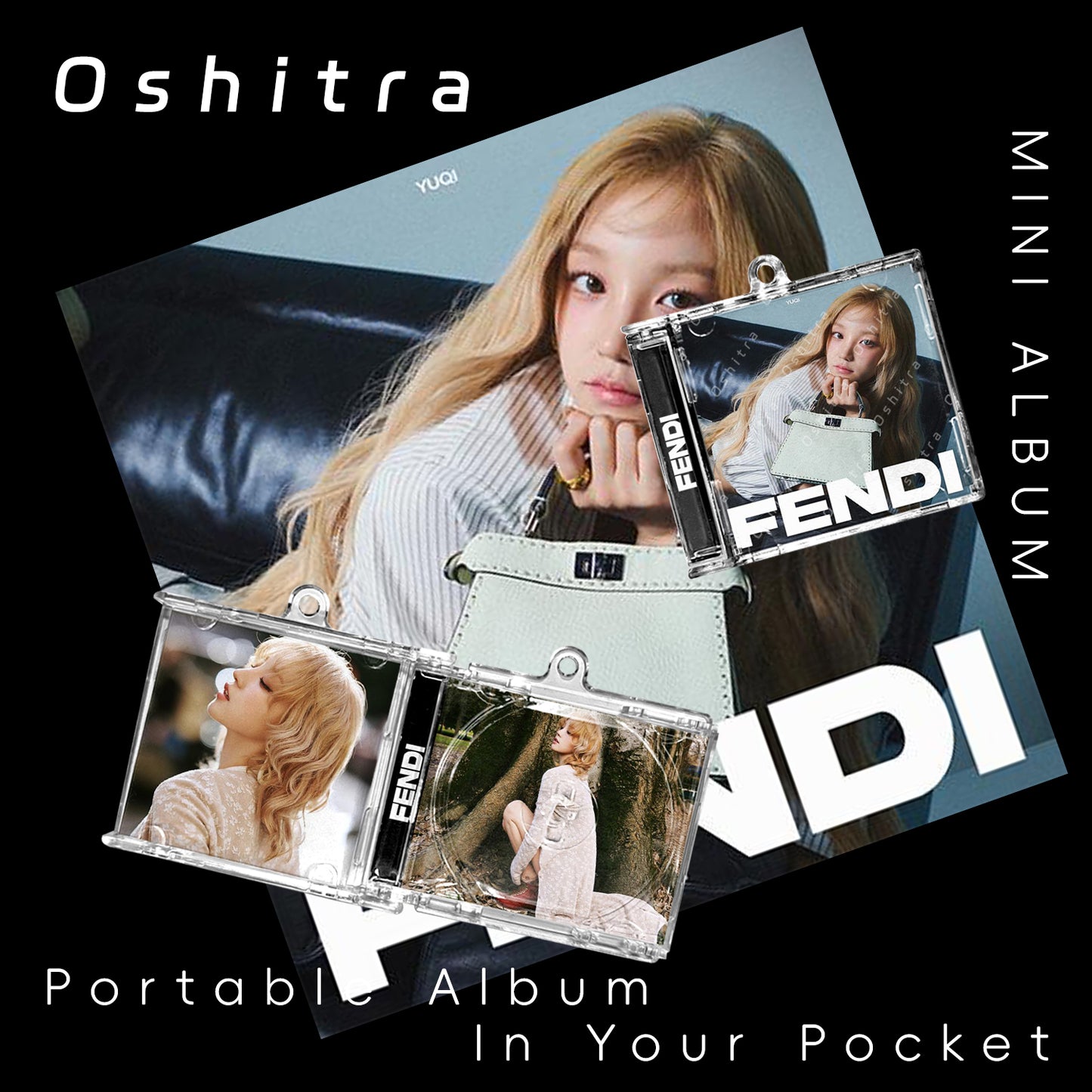 I-DLE「Fendi」Mini Album NFCミニアルバムキーホルダー スマホタッチで音楽再生 推し活グッズ
