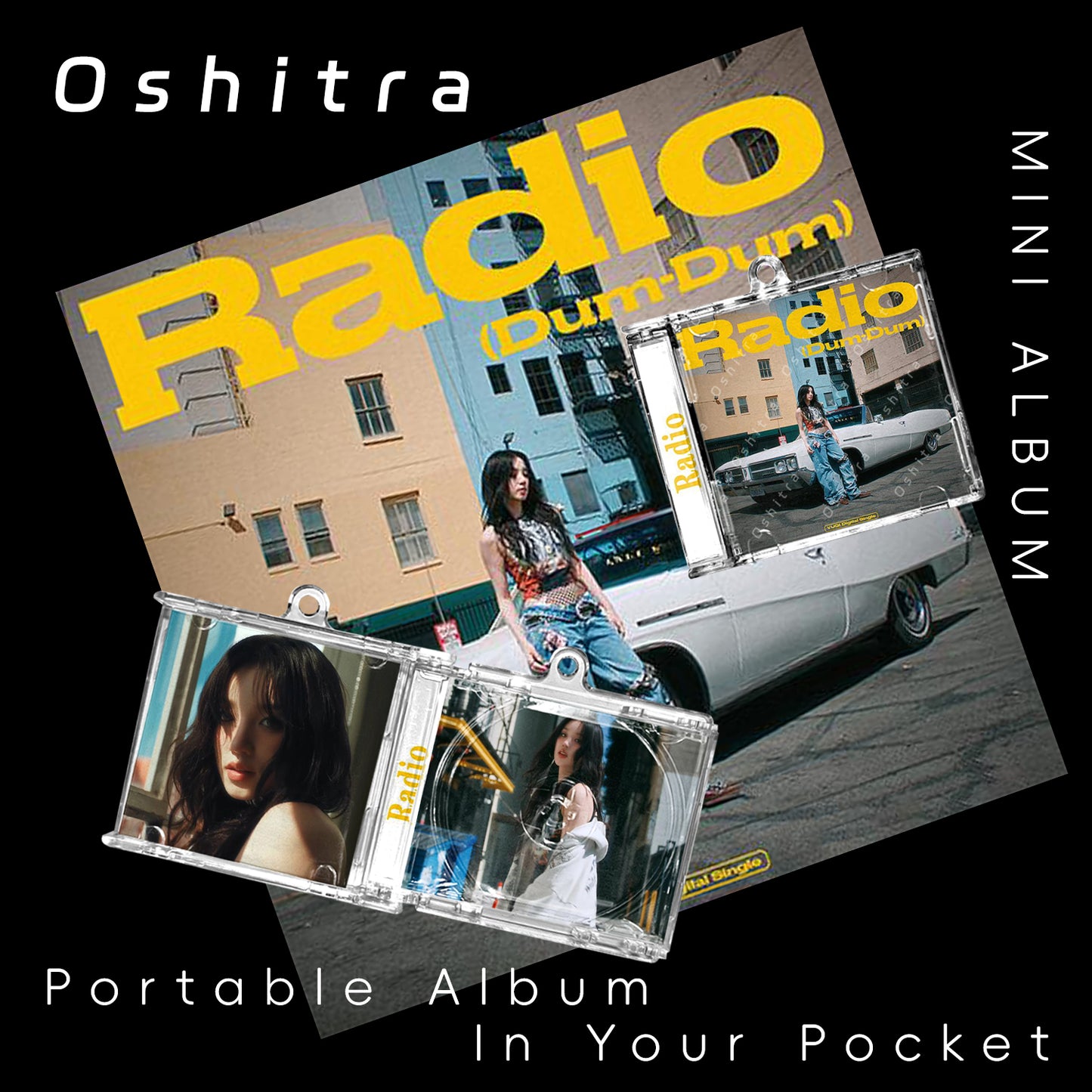 I-DLE「Radio」Mini Album NFCミニアルバムキーホルダー スマホタッチで音楽再生 推し活グッズ