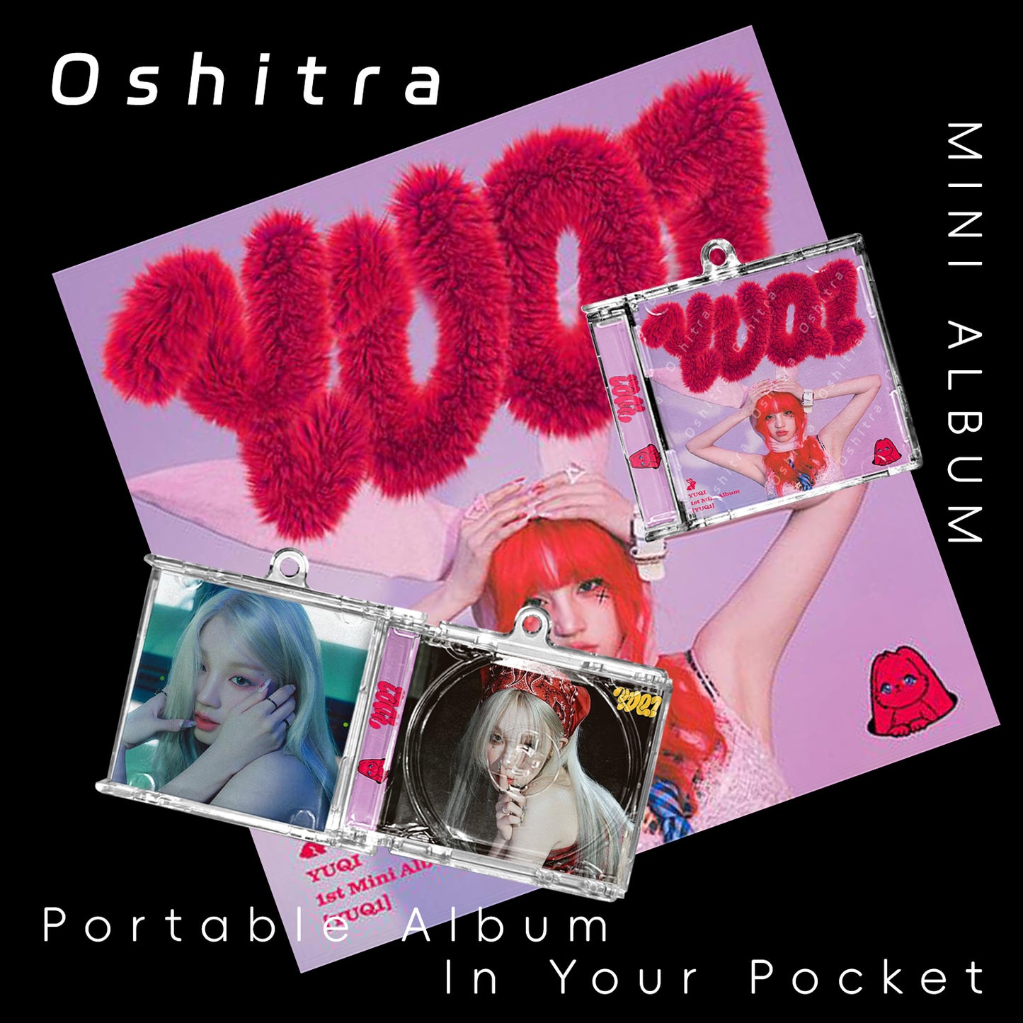 I-DLE「YUQI」Mini Album NFCミニアルバムキーホルダー スマホタッチで音楽再生 推し活グッズ