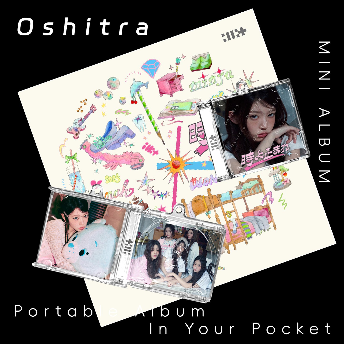 ILLIT「Toki Yo Tmoare」Mini Album NFCミニアルバムキーホルダー スマホタッチで音楽再生 推し活グッズ